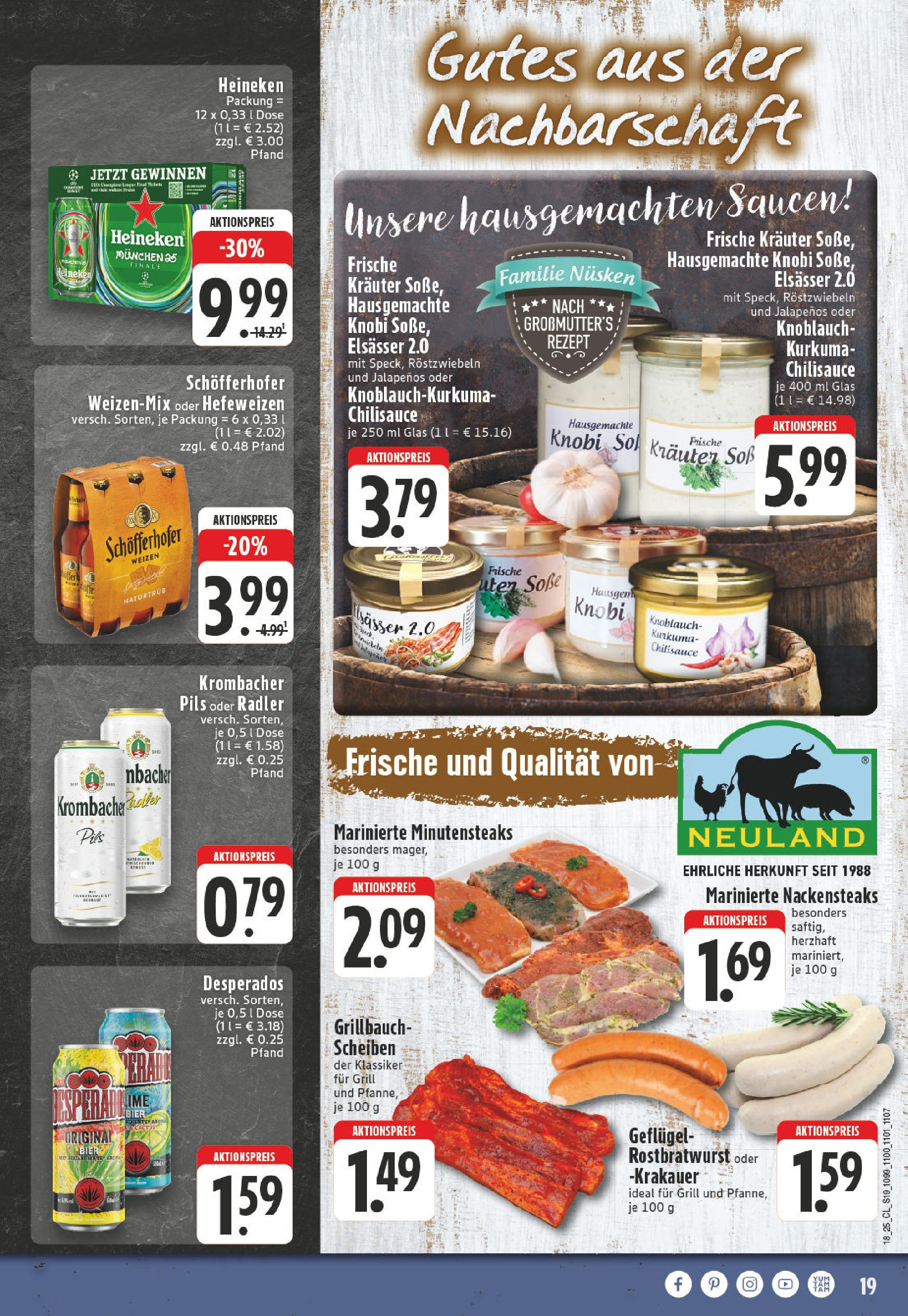 Edeka - EDEKA: Wochenangebote (ab 27.04.2025) » Angebote Online | Seite: 19 | Produkte: Bier, Pils, Knoblauch, Krombacher Edeka - EDEKA: Wochenangebote (ab 27.04.2025) » Angebote Online | Seite: 19 | Produkte: Bier, Pils, Knoblauch, Krombacher