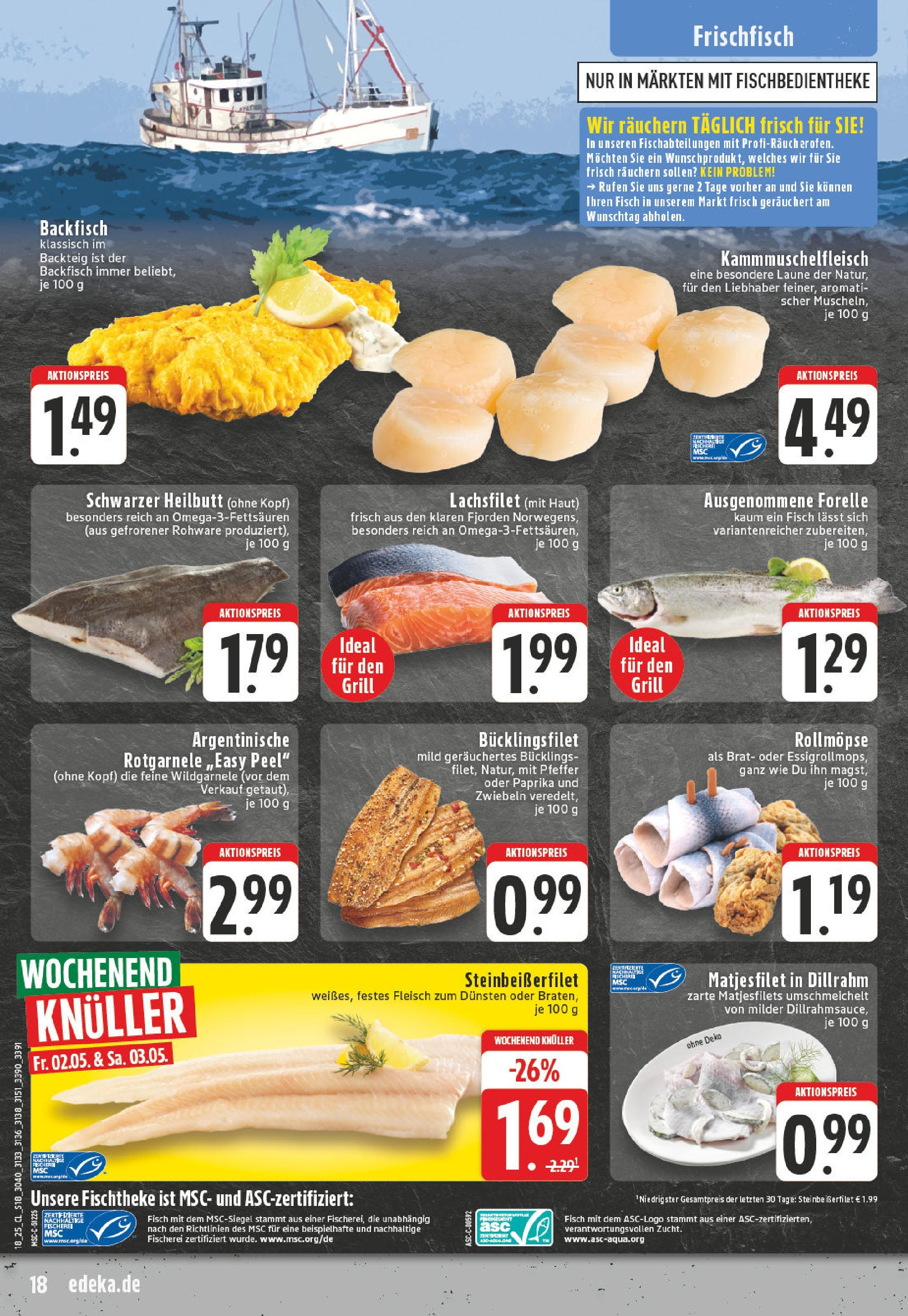 Edeka - EDEKA: Wochenangebote (ab 27.04.2025) » Angebote Online | Seite: 18 | Produkte: Grill, Fisch, Paprika, Pfeffer Edeka - EDEKA: Wochenangebote (ab 27.04.2025) » Angebote Online | Seite: 18 | Produkte: Grill, Fisch, Paprika, Pfeffer