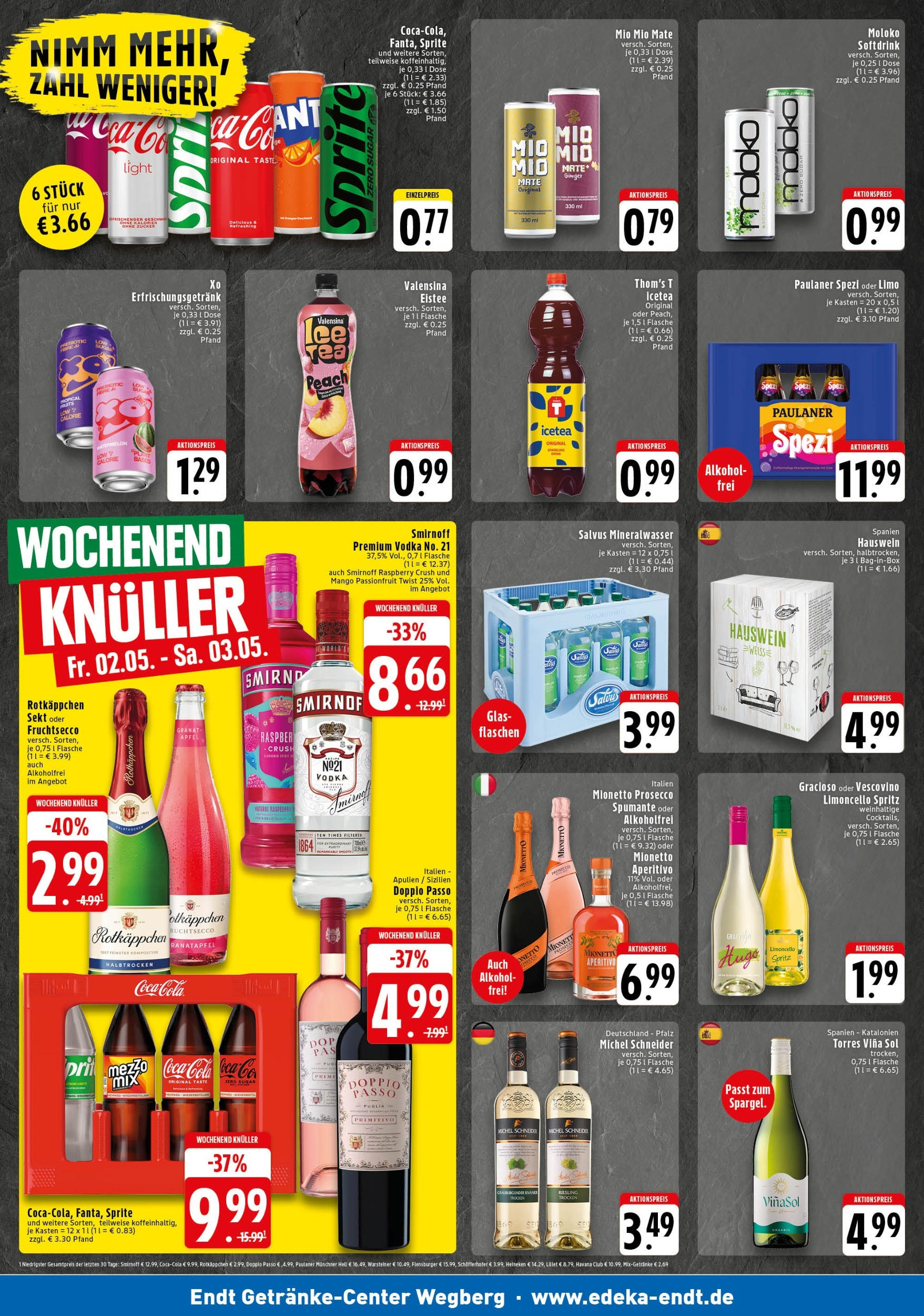 Edeka - EDEKA: Wochenangebote (ab 27.04.2025) » Angebote Online | Seite: 2 | Produkte: Sekt, Prosecco, Limoncello, Paulaner