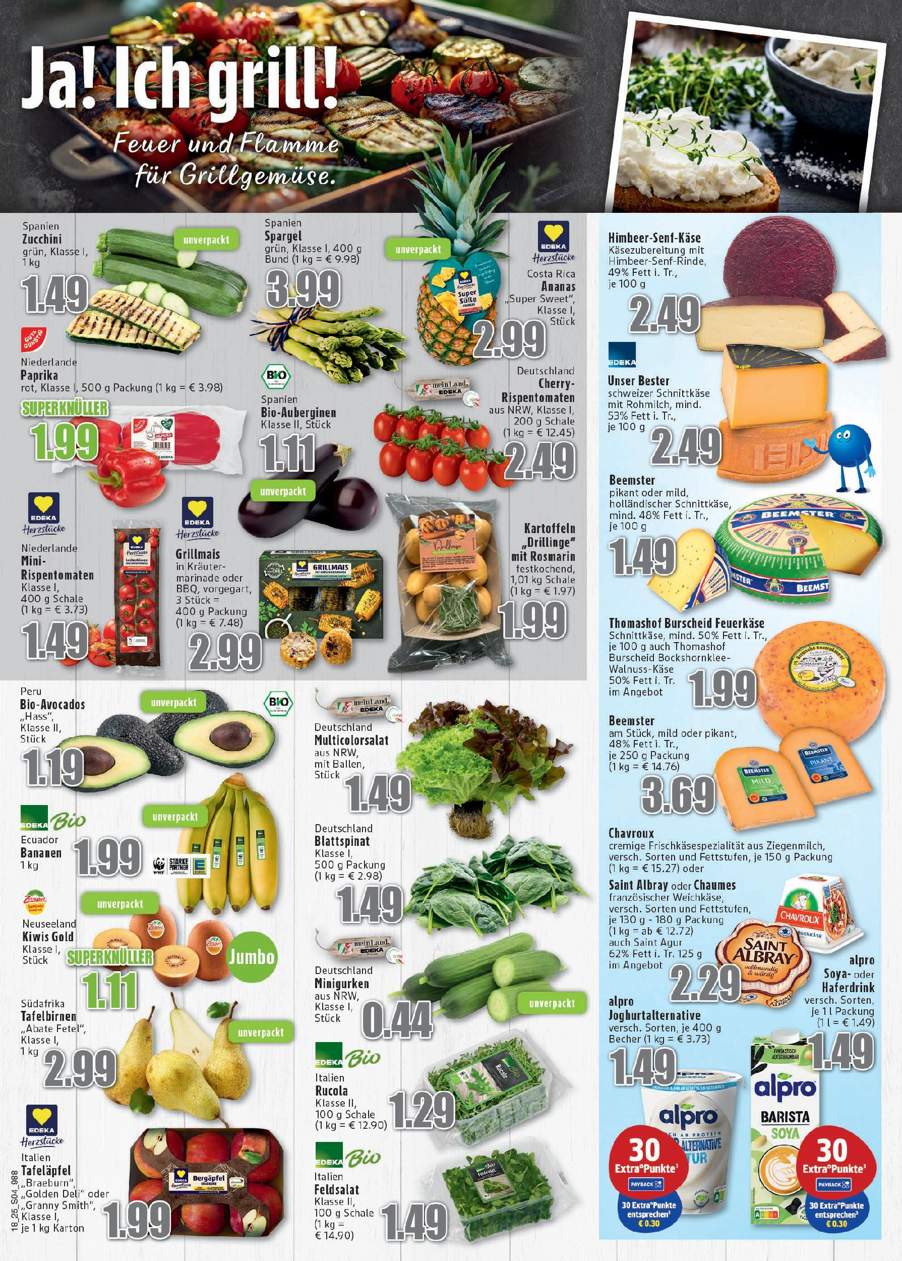 Edeka - EDEKA: Wochenangebote (ab 27.04.2025) » Angebote Online | Seite: 4 | Produkte: Grill, Bananen, Spargel, Avocado