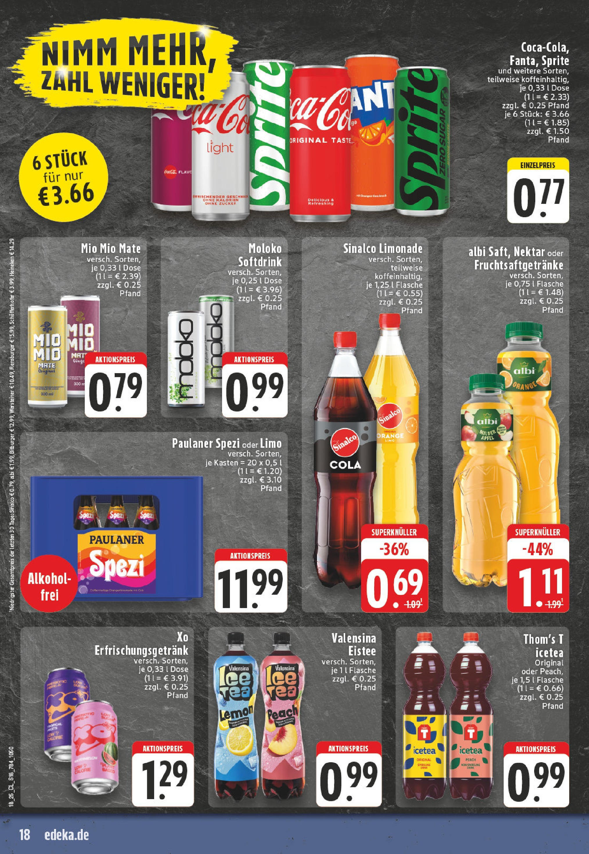 Edeka - EDEKA: Wochenangebote (ab 27.04.2025) » Angebote Online | Seite: 18 | Produkte: Sinalco, Äpfel, Limonade, Heineken Edeka - EDEKA: Wochenangebote (ab 27.04.2025) » Angebote Online | Seite: 18 | Produkte: Sinalco, Äpfel, Limonade, Heineken