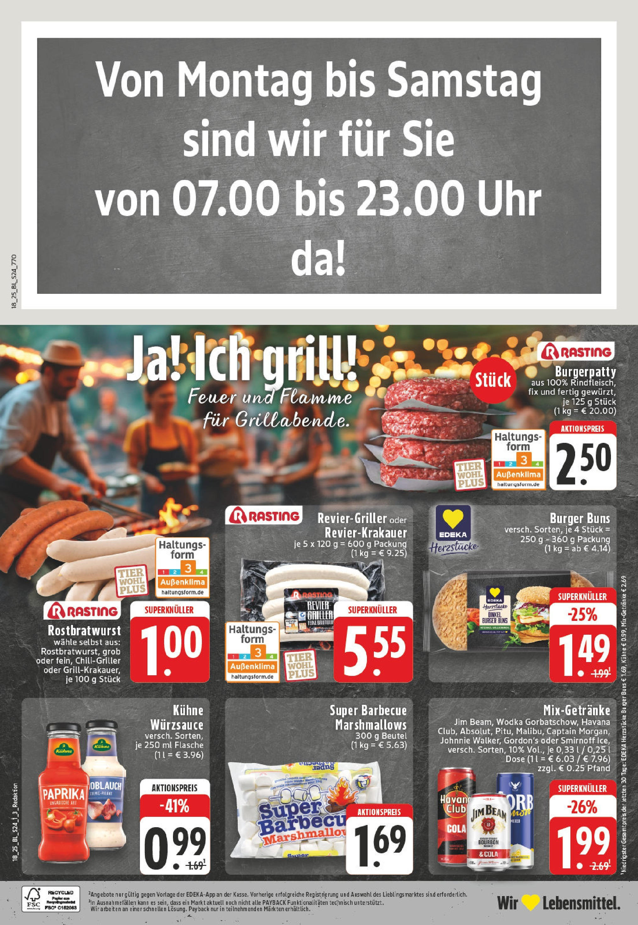 Edeka - EDEKA: Wochenangebote (ab 27.04.2025) » Angebote Online | Seite: 24 | Produkte: Grill, Burger, Paprika, Bourbon