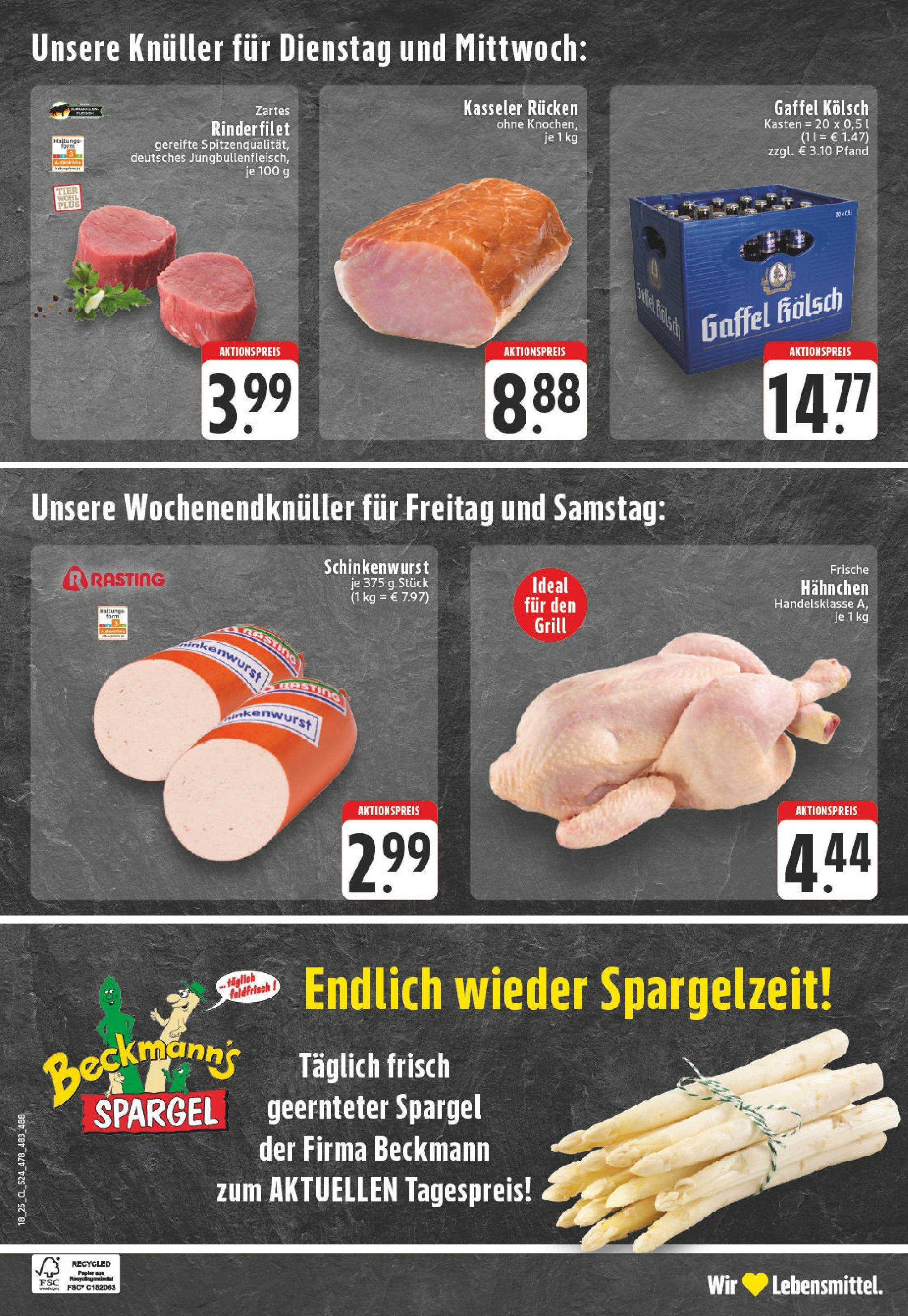 Edeka - EDEKA: Wochenangebote (ab 27.04.2025) » Angebote Online | Seite: 24 | Produkte: Grill, Hahnchen, Rinderfilet, Spargel Edeka - EDEKA: Wochenangebote (ab 27.04.2025) » Angebote Online | Seite: 24 | Produkte: Grill, Hahnchen, Rinderfilet, Spargel