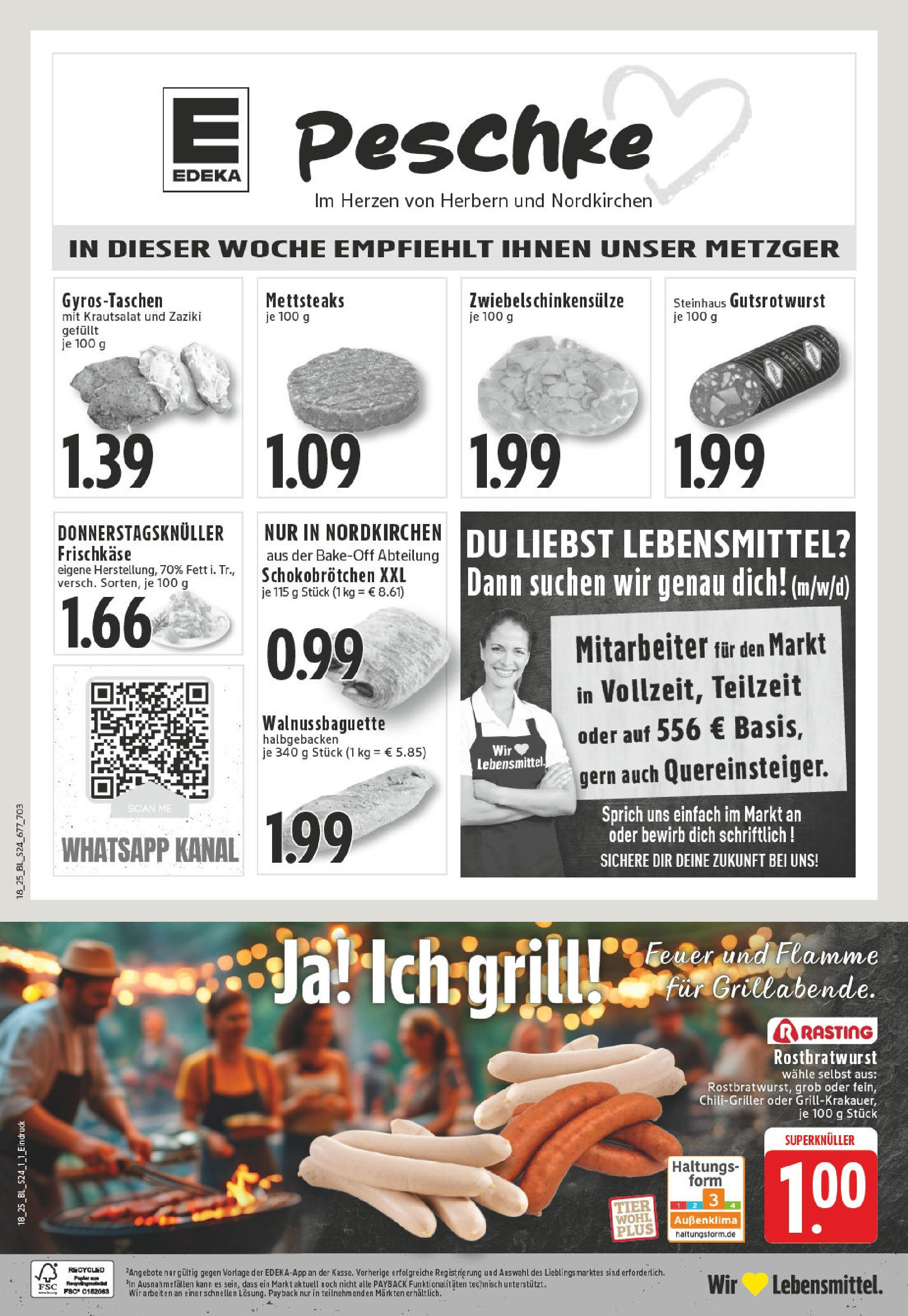 Edeka - EDEKA: Wochenangebote (ab 27.04.2025) » Angebote Online | Seite: 24 | Produkte: Grill, Baguette, Frischkase Edeka - EDEKA: Wochenangebote (ab 27.04.2025) » Angebote Online | Seite: 24 | Produkte: Grill, Baguette, Frischkase