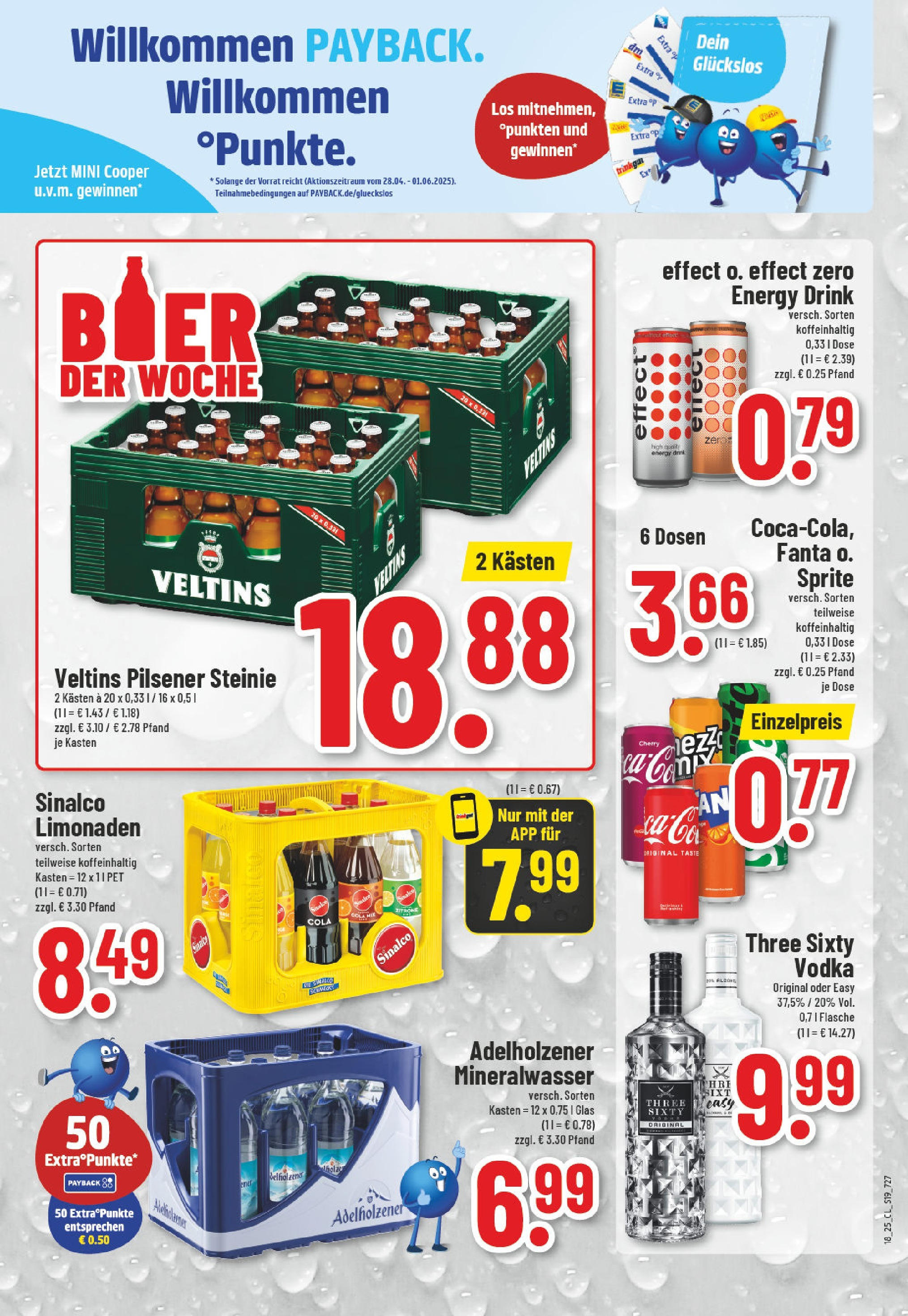 Edeka - EDEKA: Wochenangebote (ab 27.04.2025) » Angebote Online | Seite: 19 | Produkte: Sprite, Mineralwasser, Vodka, Veltins