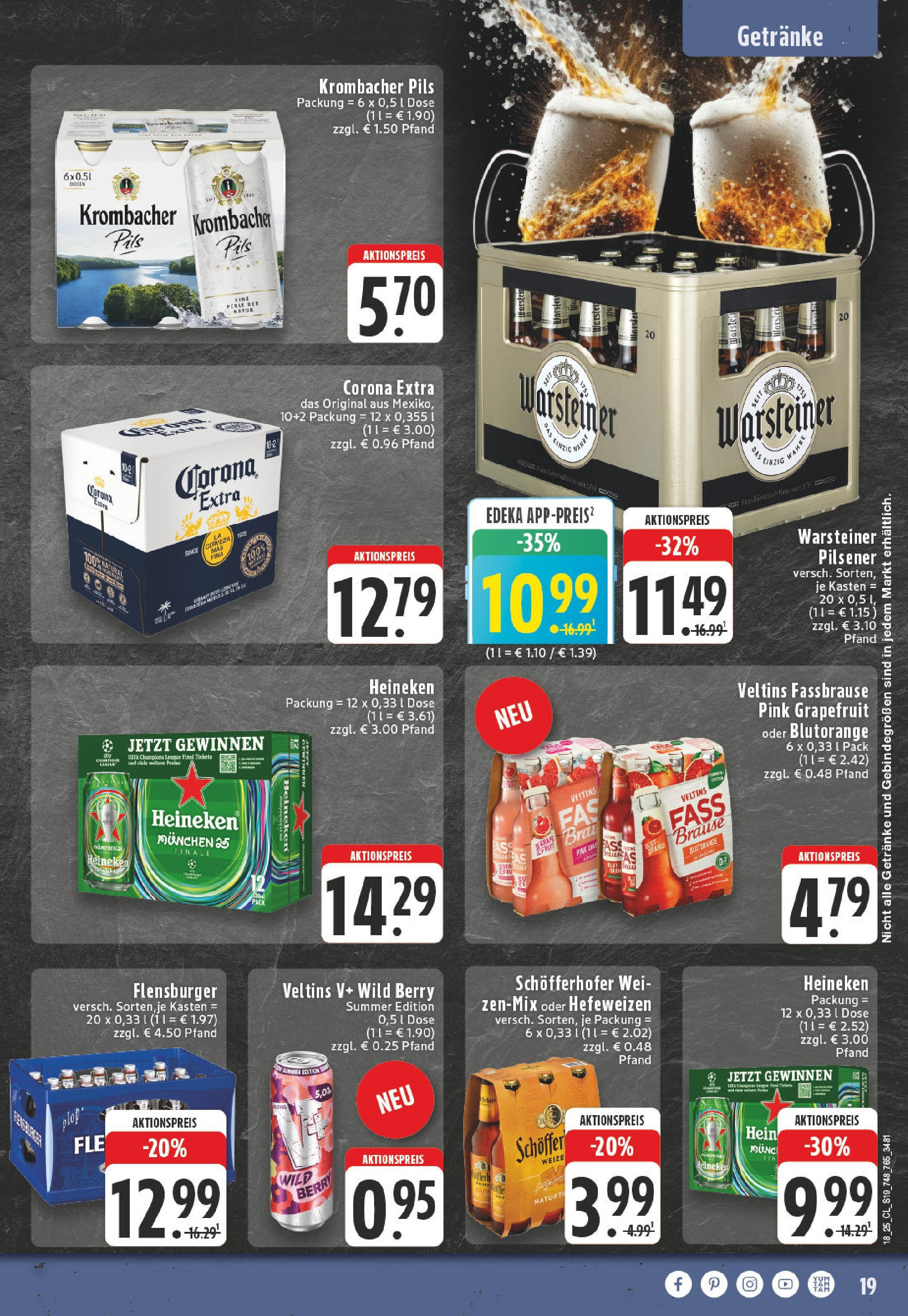 Edeka - EDEKA: Wochenangebote (ab 27.04.2025) » Angebote Online | Seite: 19 | Produkte: Grapefruit, Warsteiner, Krombacher, Fassbrause