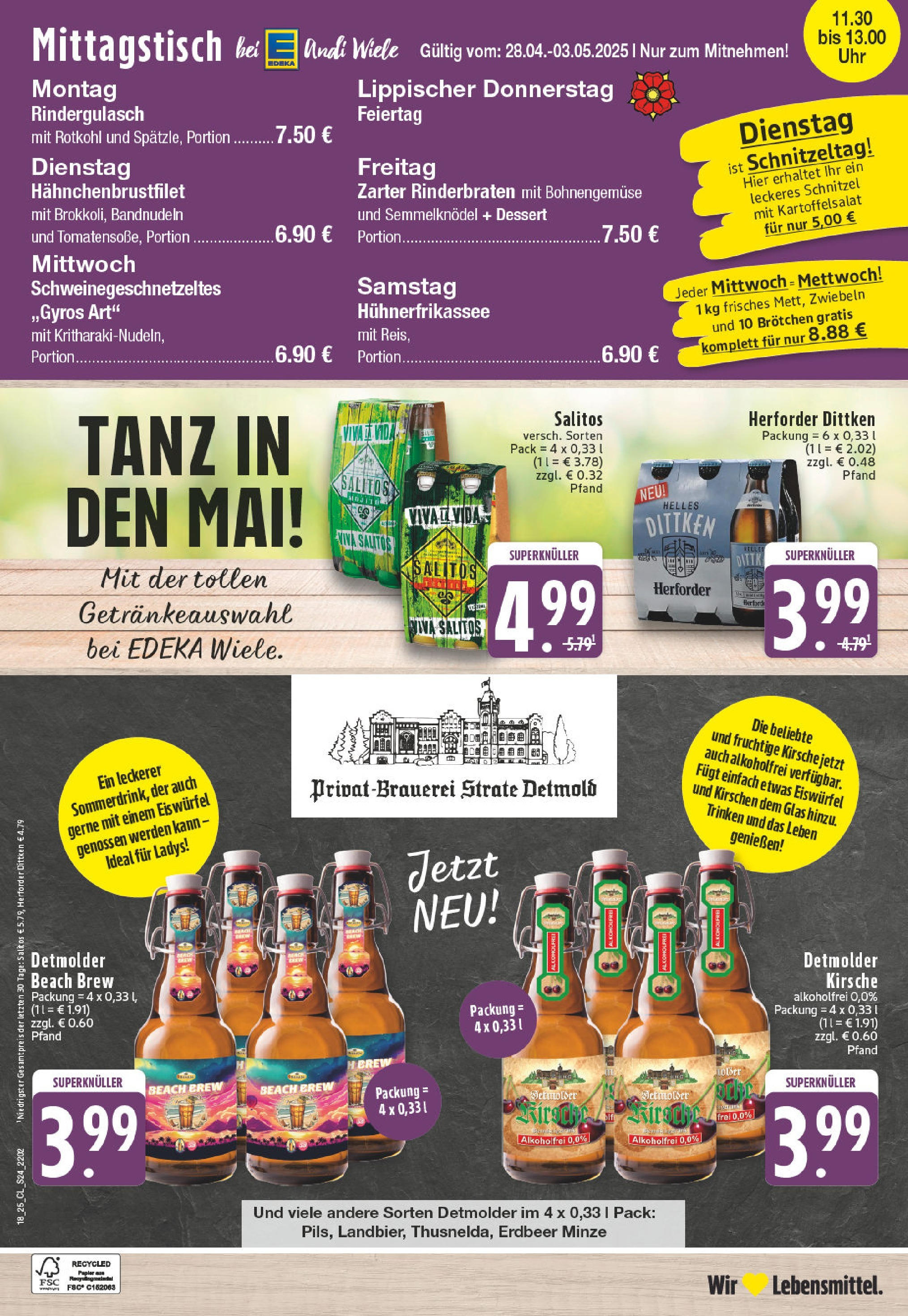Edeka - EDEKA: Wochenangebote (ab 27.04.2025) » Angebote Online | Seite: 24 | Produkte: Rinderbraten, Rotkohl, Schnitzel, Zwiebeln