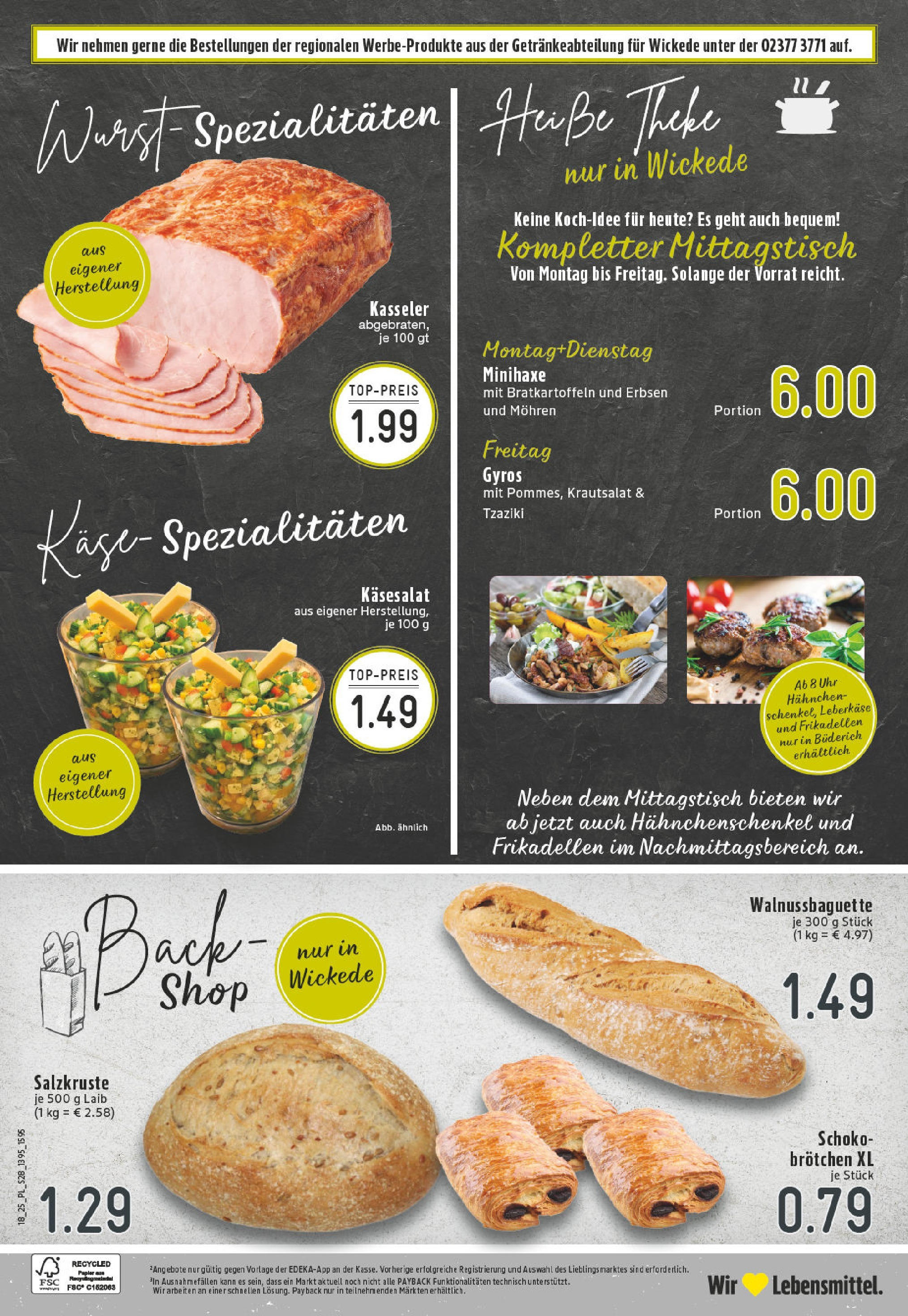 Edeka - EDEKA: Wochenangebote (ab 27.04.2025) » Angebote Online | Seite: 28 | Produkte: Hahnchen, Baguette, Gyros, Leberkase Edeka - EDEKA: Wochenangebote (ab 27.04.2025) » Angebote Online | Seite: 28 | Produkte: Hahnchen, Baguette, Gyros, Leberkase