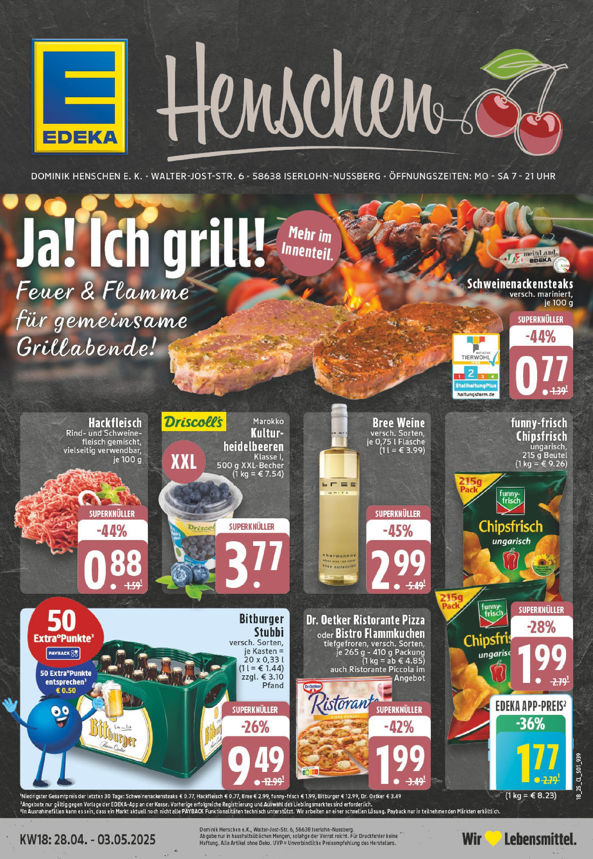 Edeka - EDEKA: Wochenangebote (ab 27.04.2025) » Angebote Online | Seite: 1 | Produkte: Grill, Funny frisch, Fleisch, Hackfleisch Edeka - EDEKA: Wochenangebote (ab 27.04.2025) » Angebote Online | Seite: 1 | Produkte: Grill, Funny frisch, Fleisch, Hackfleisch