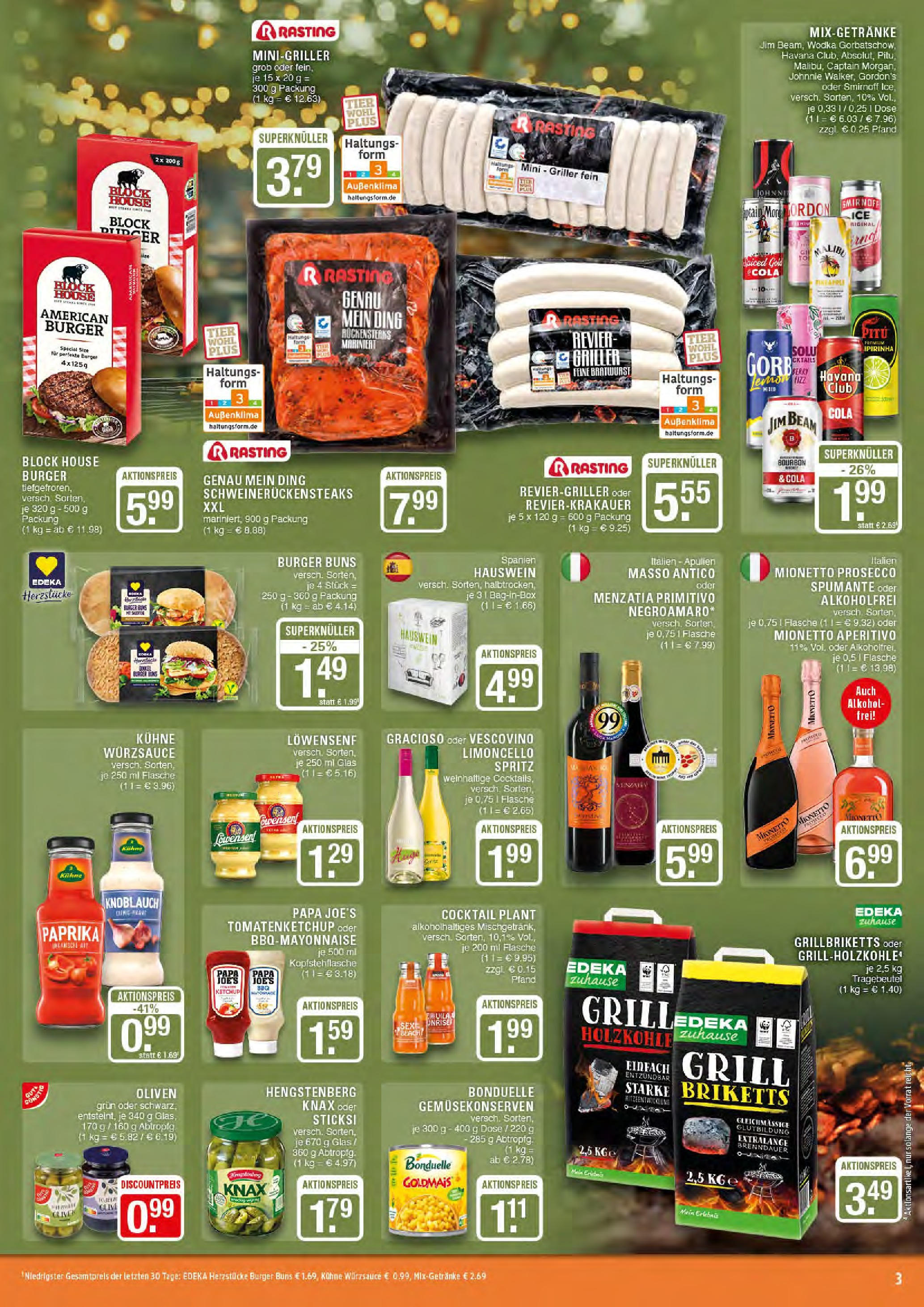 Edeka - EDEKA: Wochenangebote (ab 27.04.2025) » Angebote Online | Seite: 3 | Produkte: Grill, Jim beam, Bratwurst, Wodka