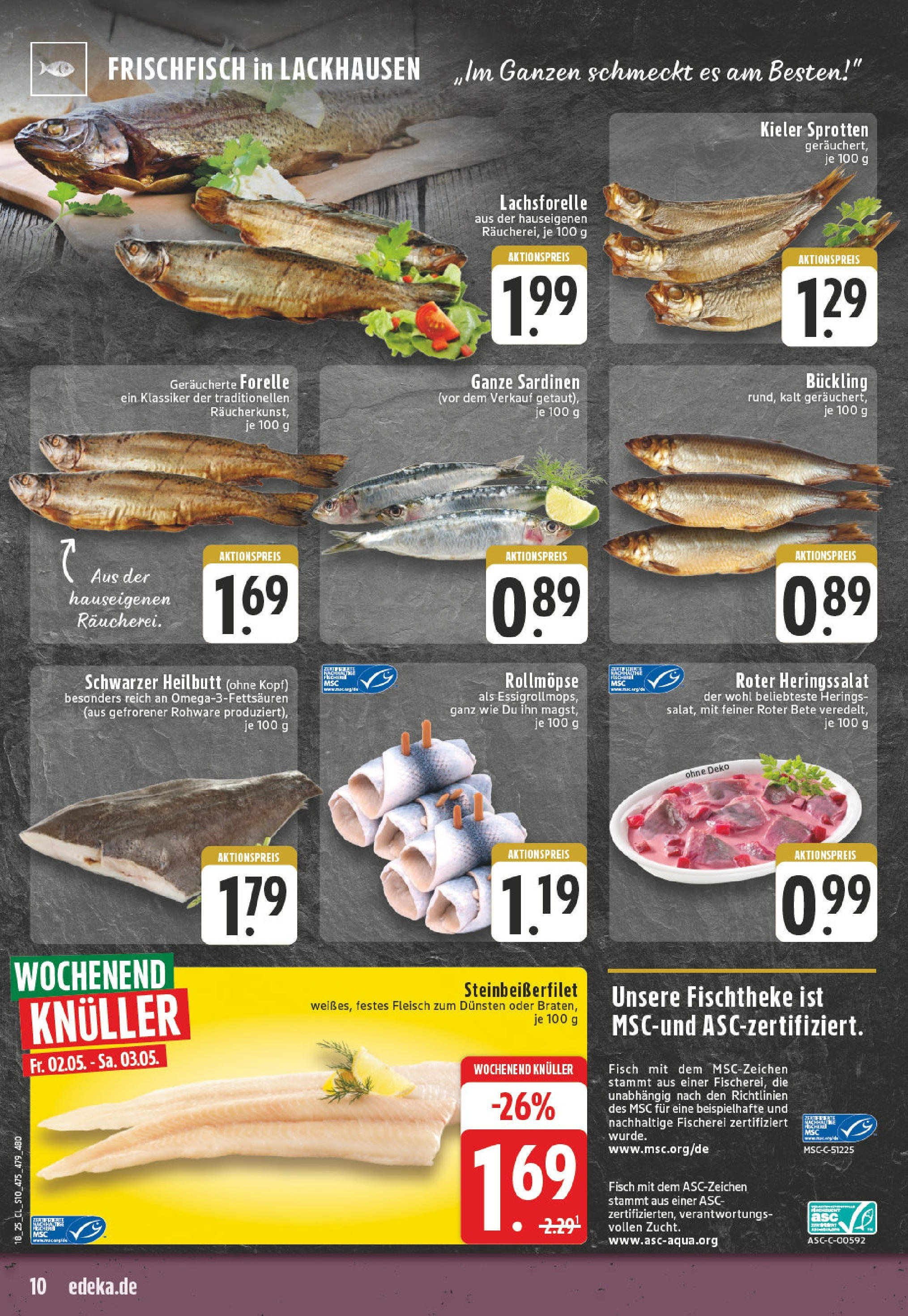 Edeka - EDEKA: Wochenangebote (ab 27.04.2025) » Angebote Online | Seite: 10 | Produkte: Fisch, Fleisch