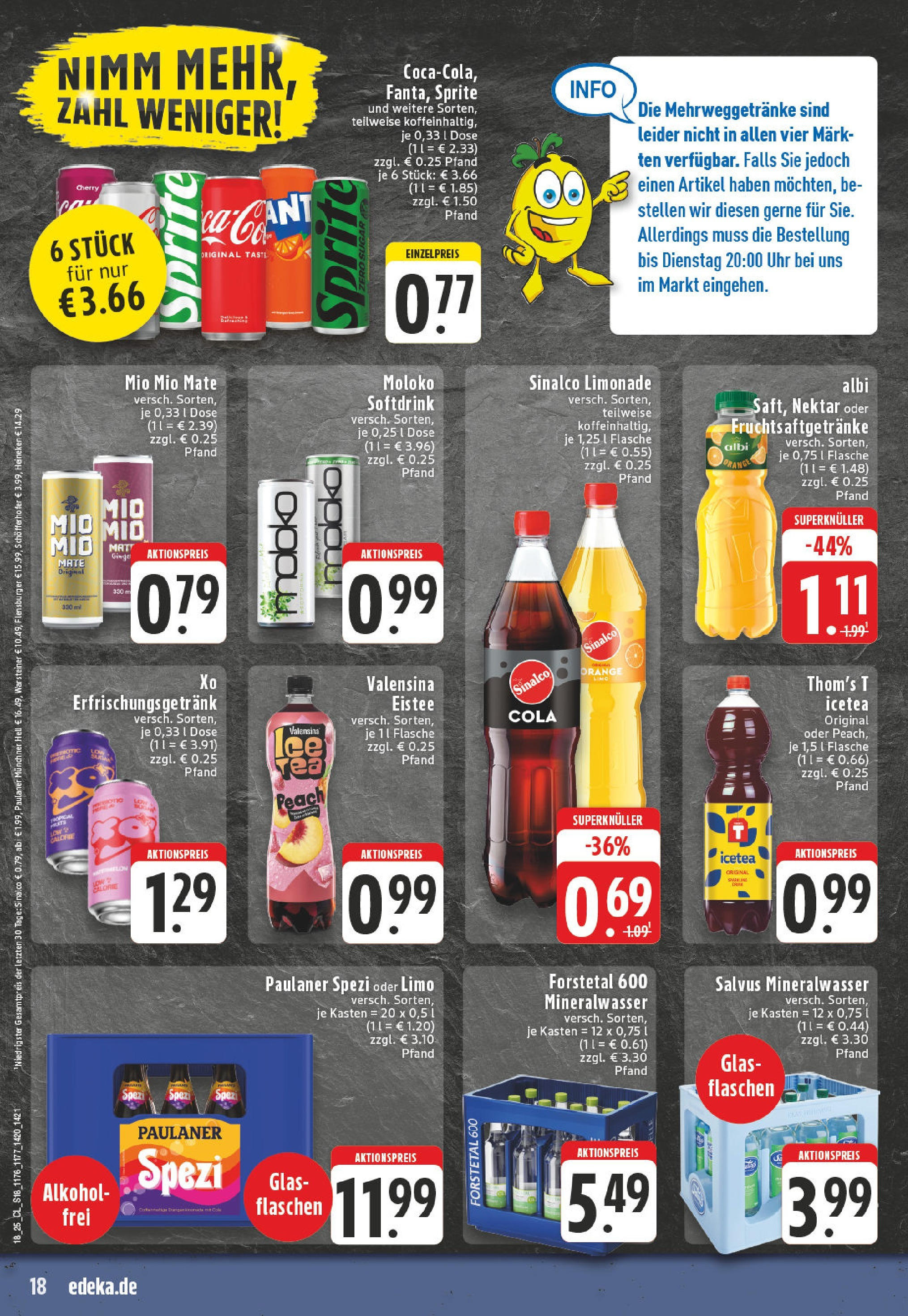 Edeka - EDEKA: Wochenangebote (ab 27.04.2025) » Angebote Online | Seite: 18 | Produkte: Mineralwasser, Flensburger, Warsteiner, Uhr