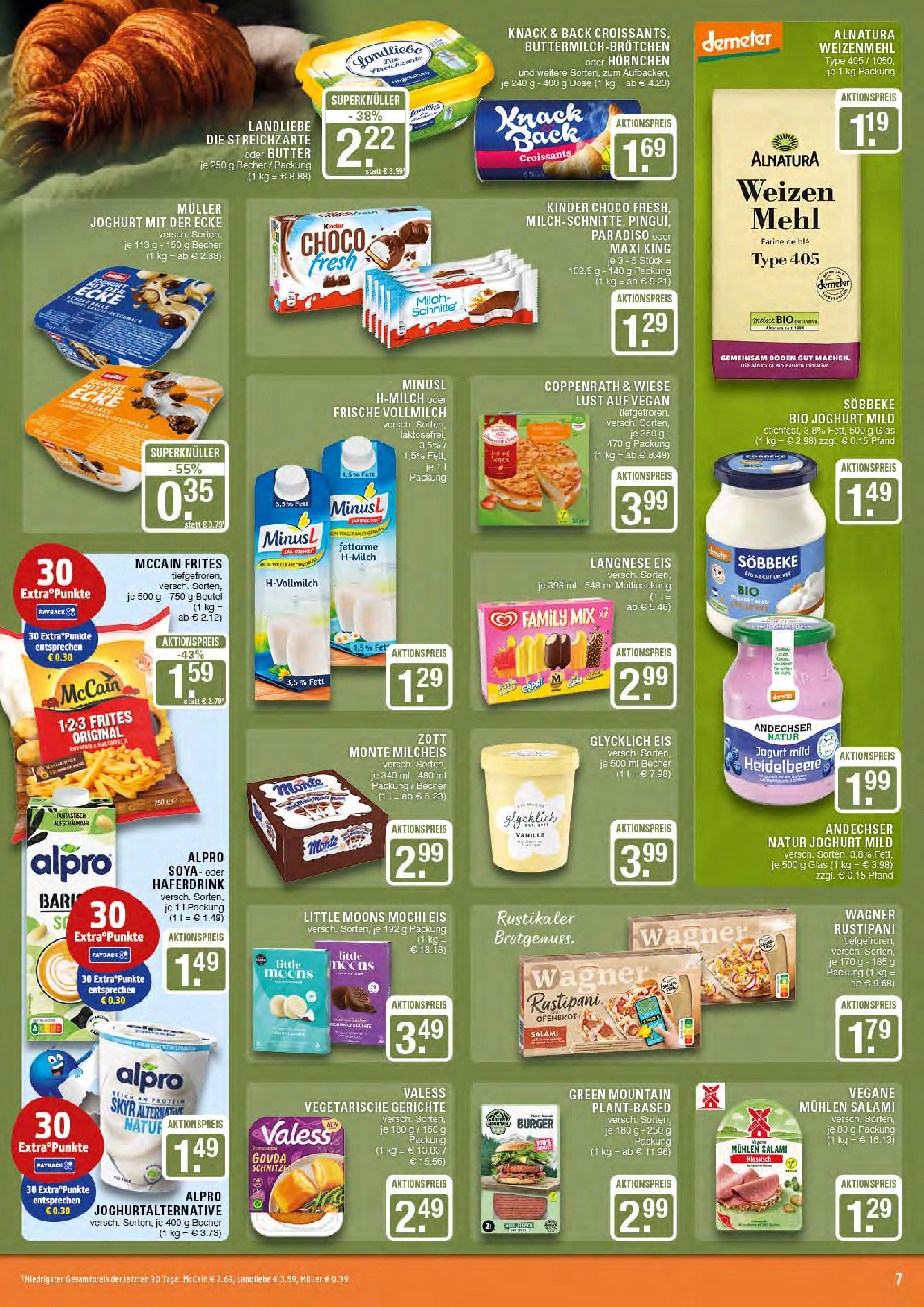 Edeka - EDEKA: Wochenangebote (ab 27.04.2025) » Angebote Online | Seite: 7 | Produkte: Langnese, Butter, Gouda, McCain