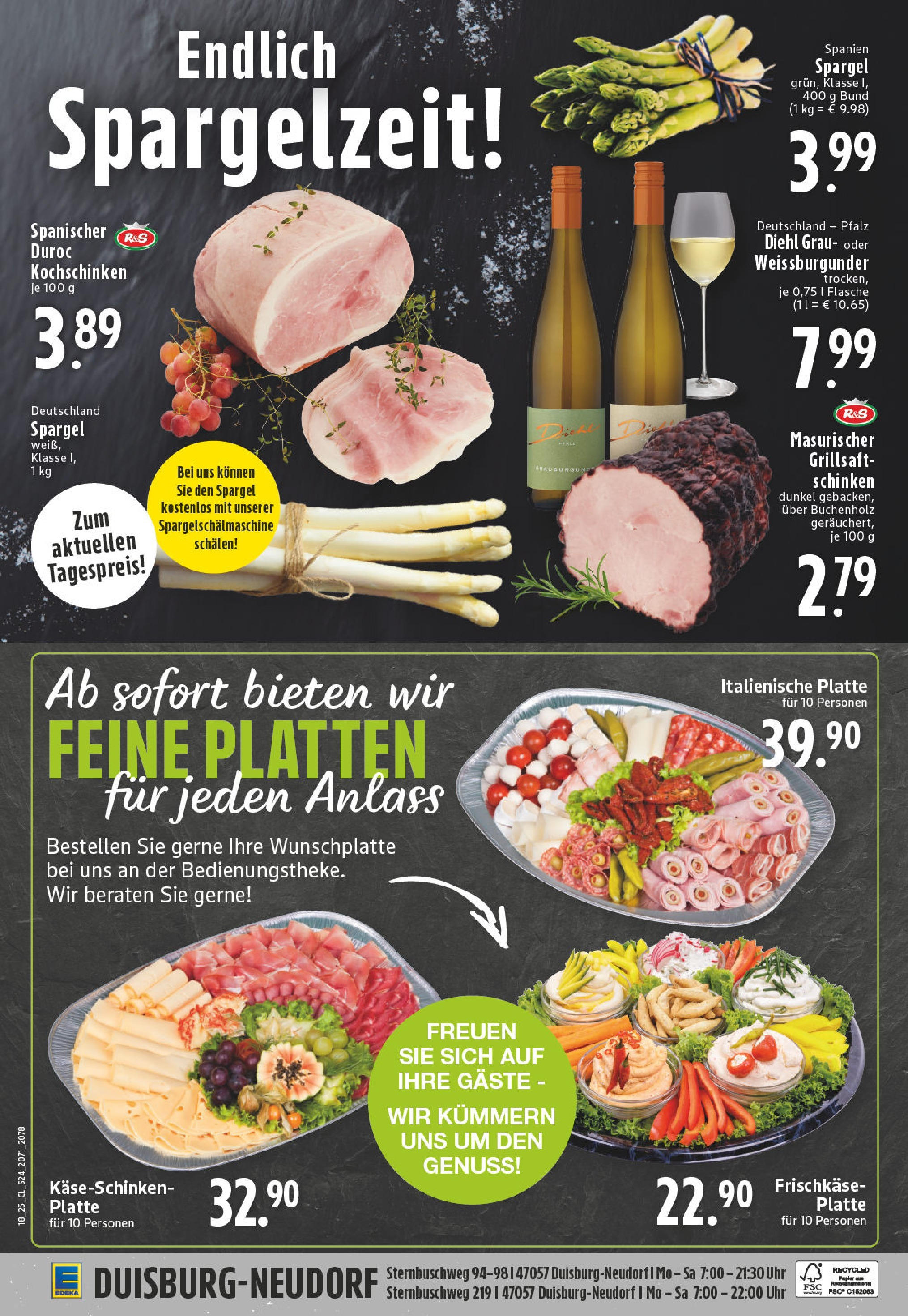 Edeka - EDEKA: Wochenangebote (ab 27.04.2025) » Angebote Online | Seite: 24 | Produkte: Spargel, Schinken, Uhr, Frischkase Edeka - EDEKA: Wochenangebote (ab 27.04.2025) » Angebote Online | Seite: 24 | Produkte: Spargel, Schinken, Uhr, Frischkase