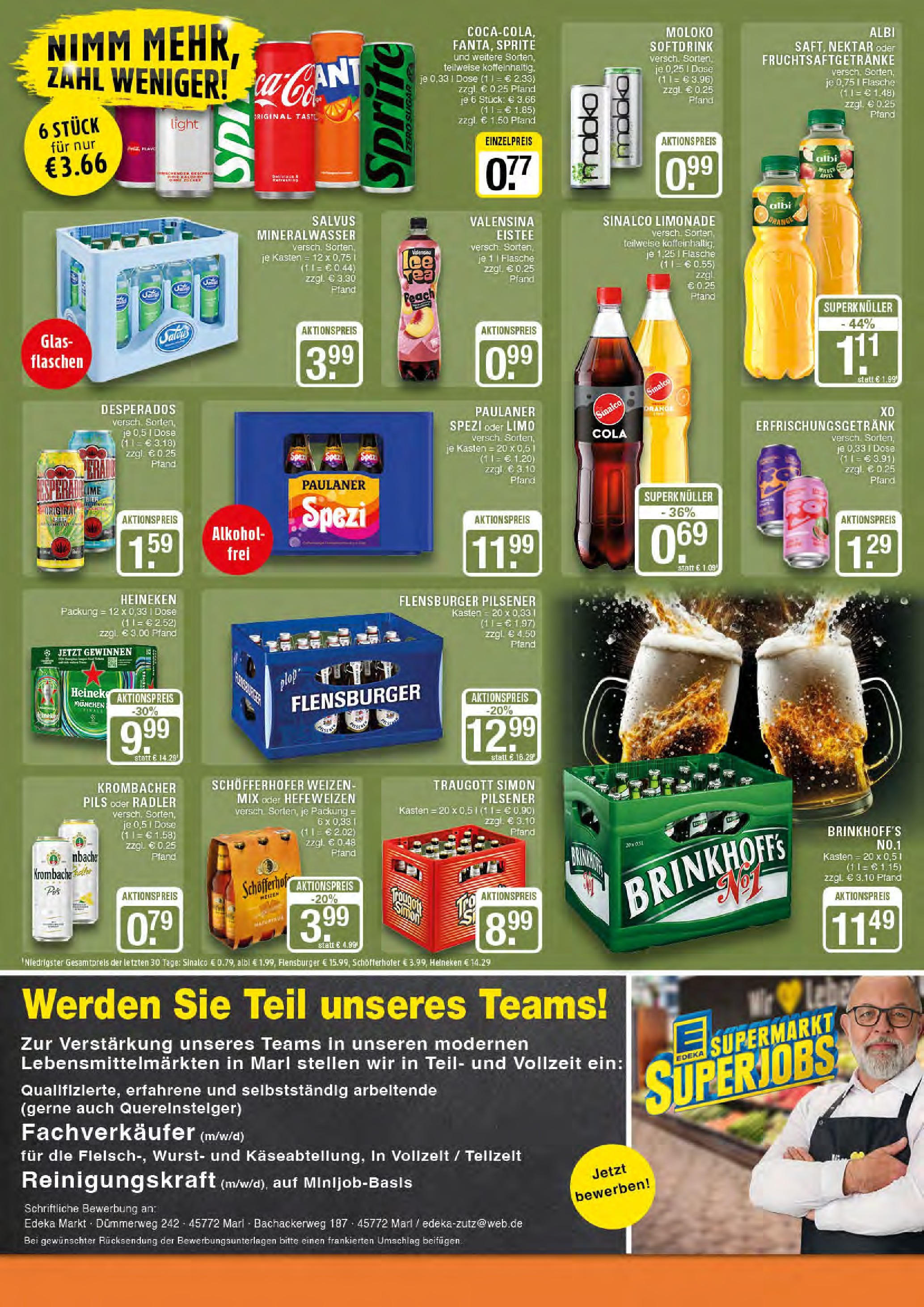 Edeka - EDEKA: Wochenangebote (ab 27.04.2025) » Angebote Online | Seite: 12 | Produkte: Paulaner spezi, Mineralwasser, Desperados, Krombacher