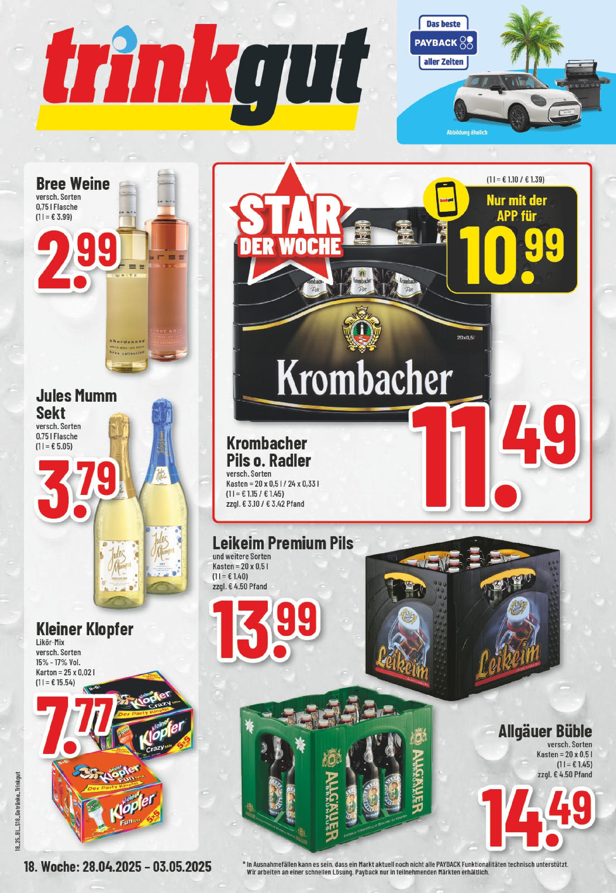Edeka - EDEKA: Wochenangebote (ab 27.04.2025) » Angebote Online | Seite: 18 | Produkte: Sekt, Pils, Jules mumm, Radler Edeka - EDEKA: Wochenangebote (ab 27.04.2025) » Angebote Online | Seite: 18 | Produkte: Sekt, Pils, Jules mumm, Radler