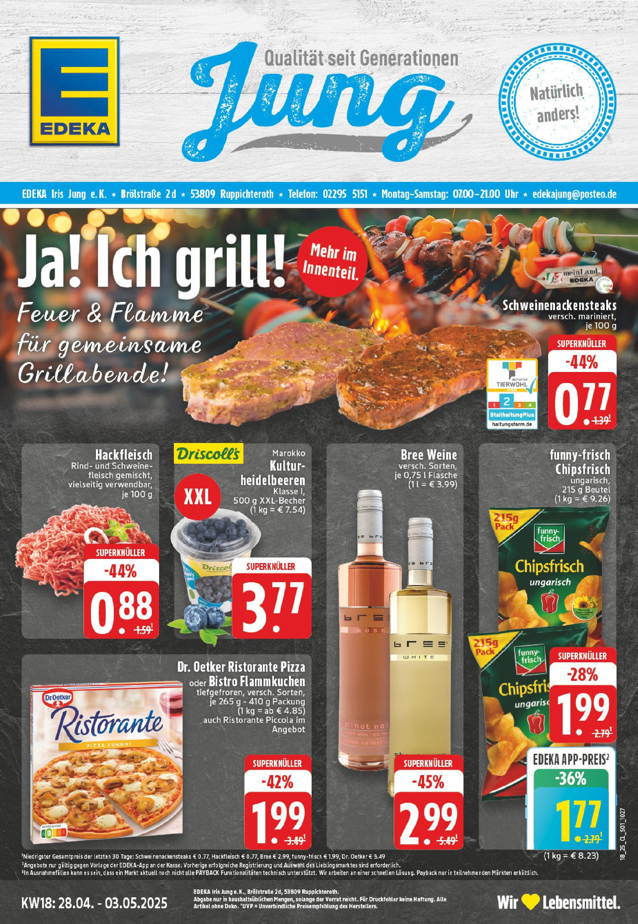 Edeka - EDEKA: Wochenangebote (ab 27.04.2025) » Angebote Online | Seite: 1 | Produkte: Funny frisch, Bree, Pizza, Fleisch Edeka - EDEKA: Wochenangebote (ab 27.04.2025) » Angebote Online | Seite: 1 | Produkte: Funny frisch, Bree, Pizza, Fleisch