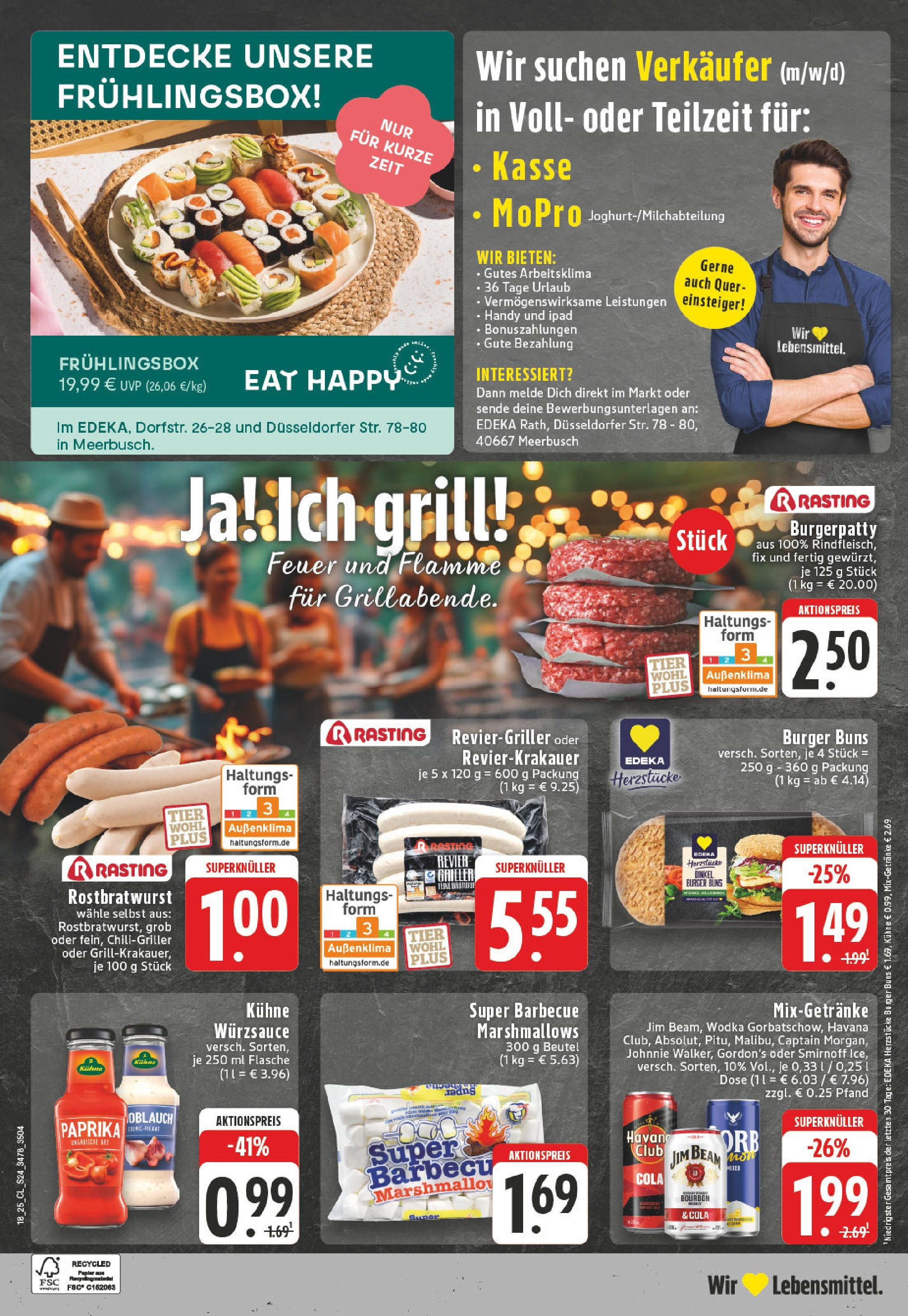 Edeka - EDEKA: Wochenangebote (ab 27.04.2025) » Angebote Online | Seite: 24 | Produkte: Jim beam, Burger, Griller, Wodka Edeka - EDEKA: Wochenangebote (ab 27.04.2025) » Angebote Online | Seite: 24 | Produkte: Jim beam, Burger, Griller, Wodka