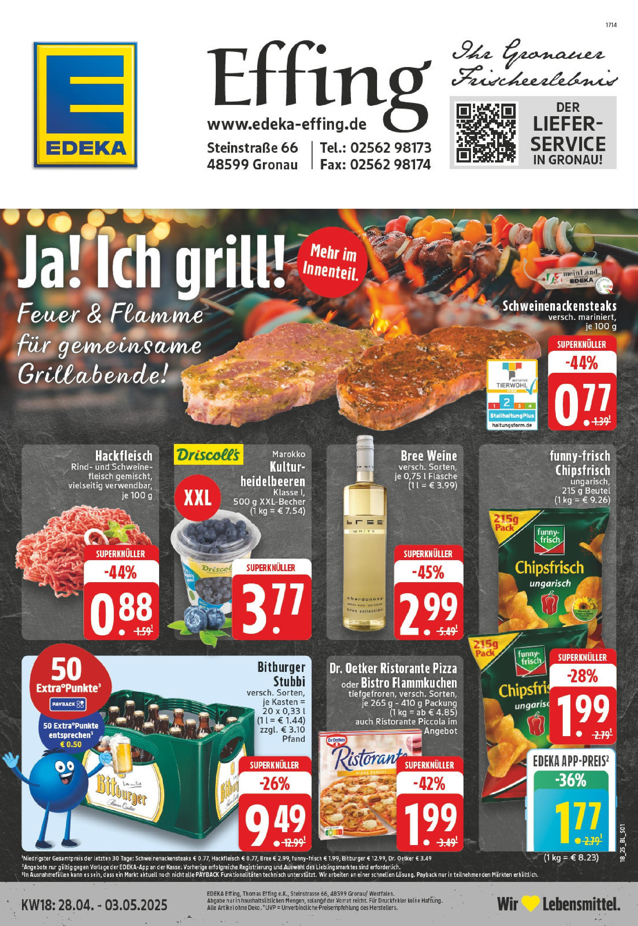 Edeka - EDEKA: Wochenangebote (ab 27.04.2025) » Angebote Online | Seite: 1 | Produkte: Ristorante, Grill, Pizza, Schweinefleisch