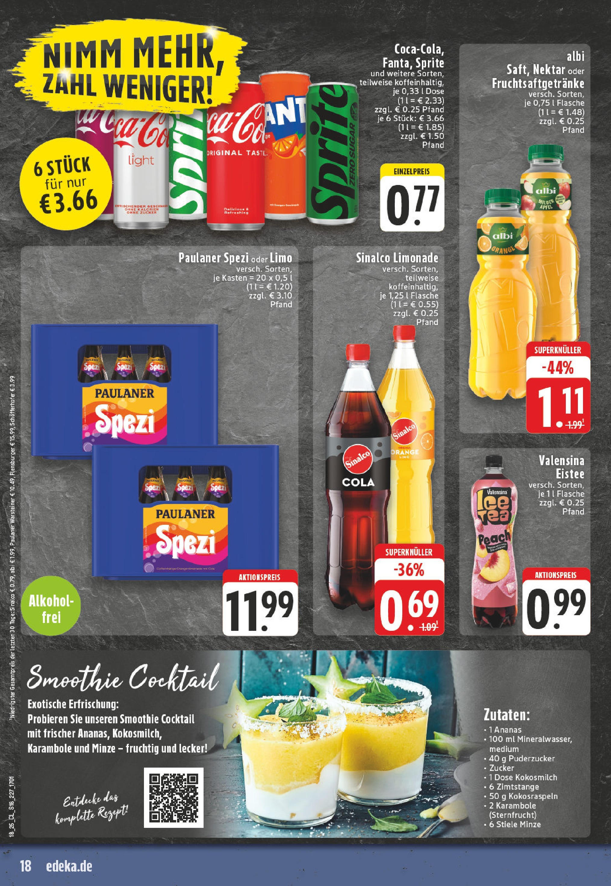 Edeka - EDEKA: Wochenangebote (ab 27.04.2025) » Angebote Online | Seite: 18 | Produkte: Sinalco, Sprite, Flensburger, Valensina Edeka - EDEKA: Wochenangebote (ab 27.04.2025) » Angebote Online | Seite: 18 | Produkte: Sinalco, Sprite, Flensburger, Valensina