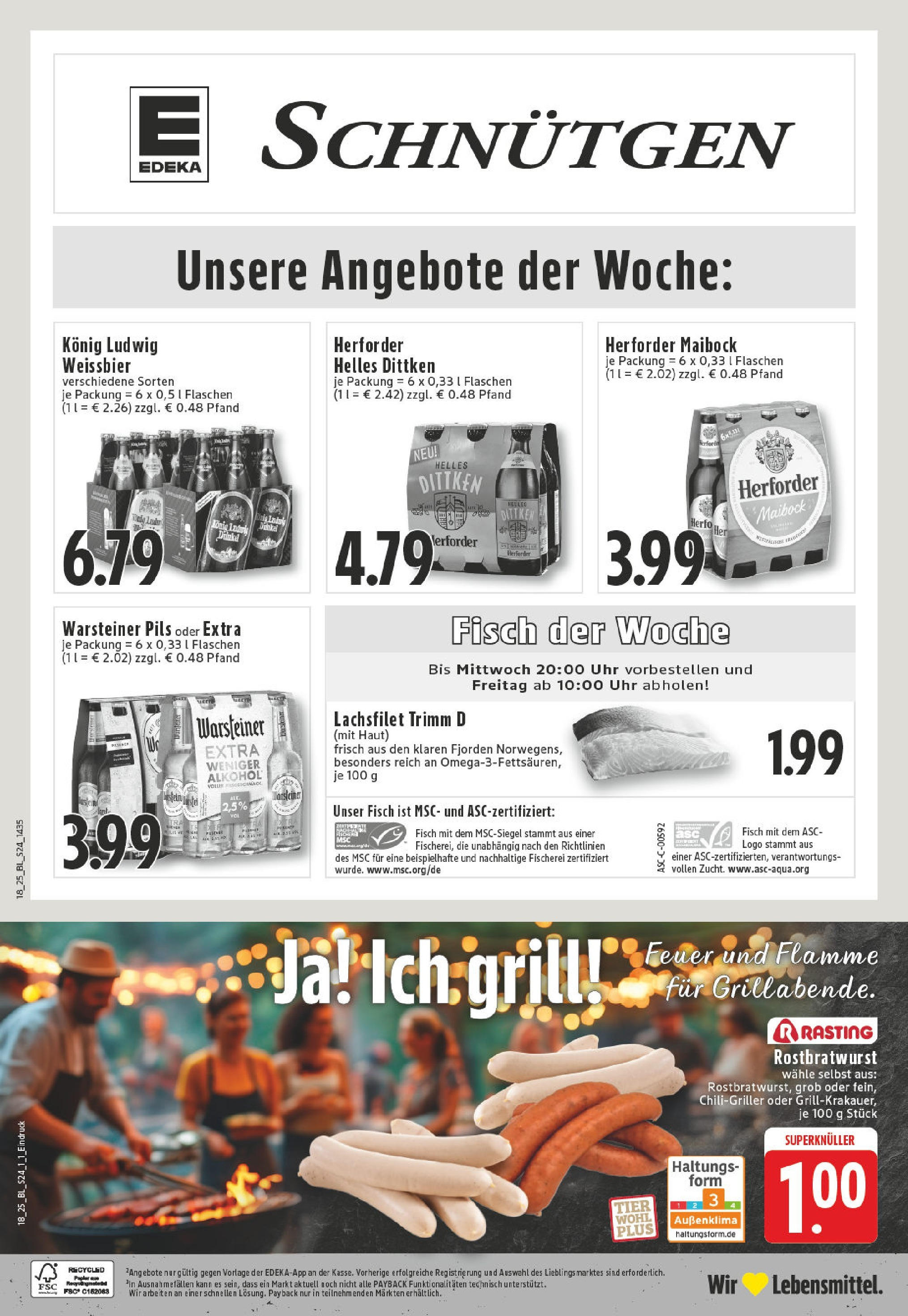 Edeka - EDEKA: Wochenangebote (ab 27.04.2025) » Angebote Online | Seite: 24 | Produkte: Grill, Pils, Fisch, Warsteiner Edeka - EDEKA: Wochenangebote (ab 27.04.2025) » Angebote Online | Seite: 24 | Produkte: Grill, Pils, Fisch, Warsteiner