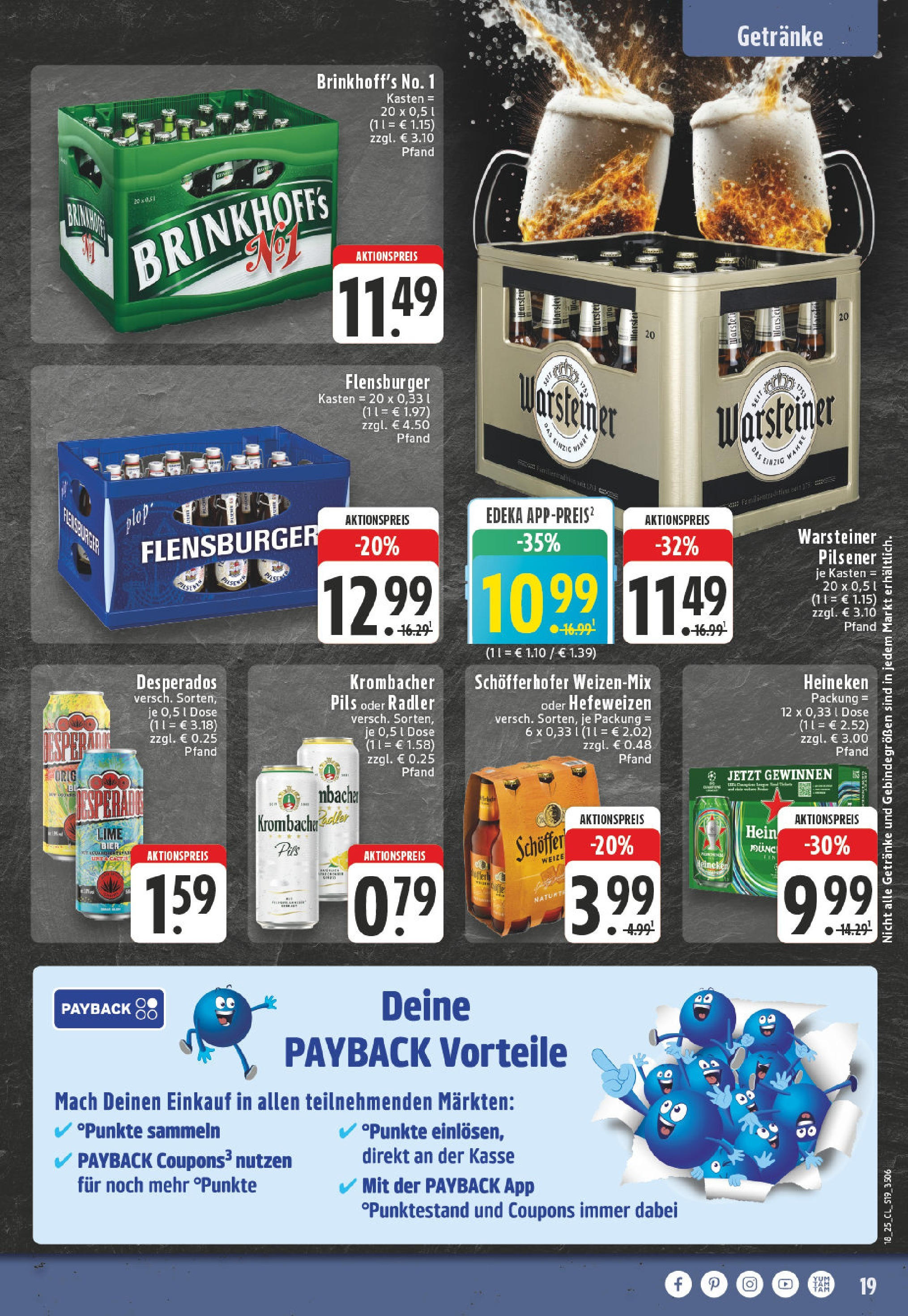 Edeka - EDEKA: Wochenangebote (ab 27.04.2025) » Angebote Online | Seite: 19 | Produkte: Pils, Flensburger, Radler, Warsteiner Edeka - EDEKA: Wochenangebote (ab 27.04.2025) » Angebote Online | Seite: 19 | Produkte: Pils, Flensburger, Radler, Warsteiner