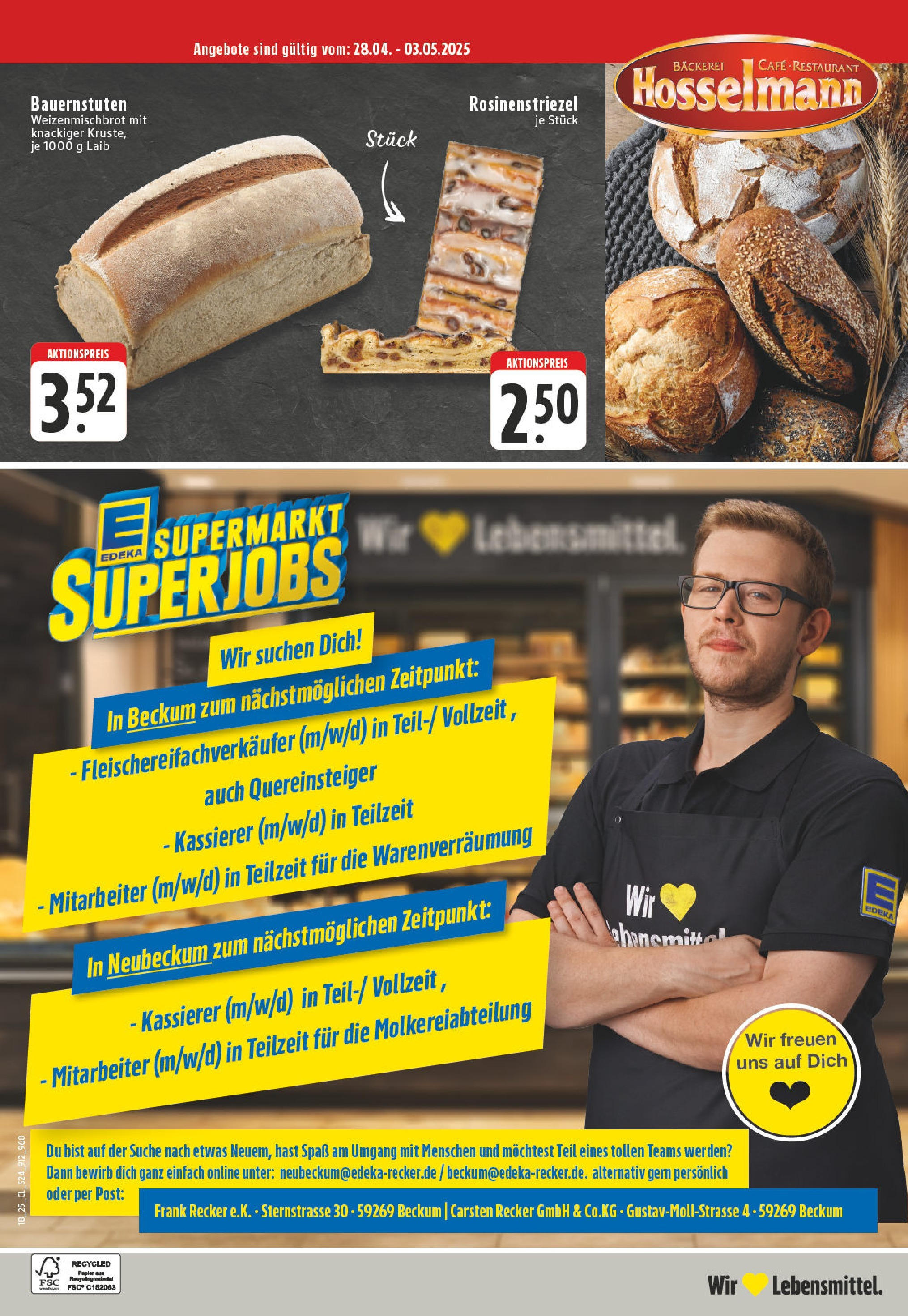 Edeka - EDEKA: Wochenangebote (ab 27.04.2025) » Angebote Online | Seite: 24 | Produkte: Bäckerei Edeka - EDEKA: Wochenangebote (ab 27.04.2025) » Angebote Online | Seite: 24 | Produkte: Bäckerei