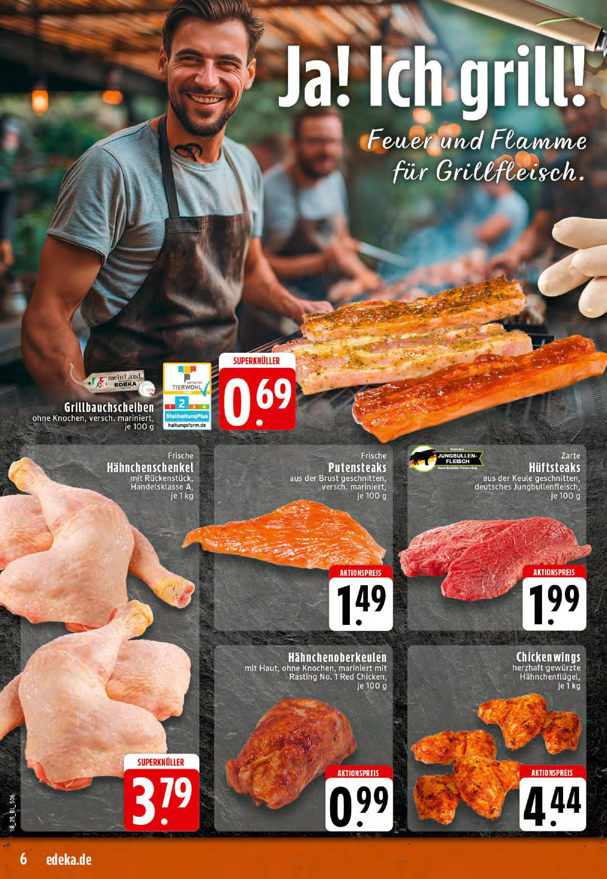 Edeka - EDEKA: Wochenangebote (ab 27.04.2025) » Angebote Online | Seite: 6 | Produkte: Grill, Hahnchenschenkel, Fleisch Edeka - EDEKA: Wochenangebote (ab 27.04.2025) » Angebote Online | Seite: 6 | Produkte: Grill, Hahnchenschenkel, Fleisch