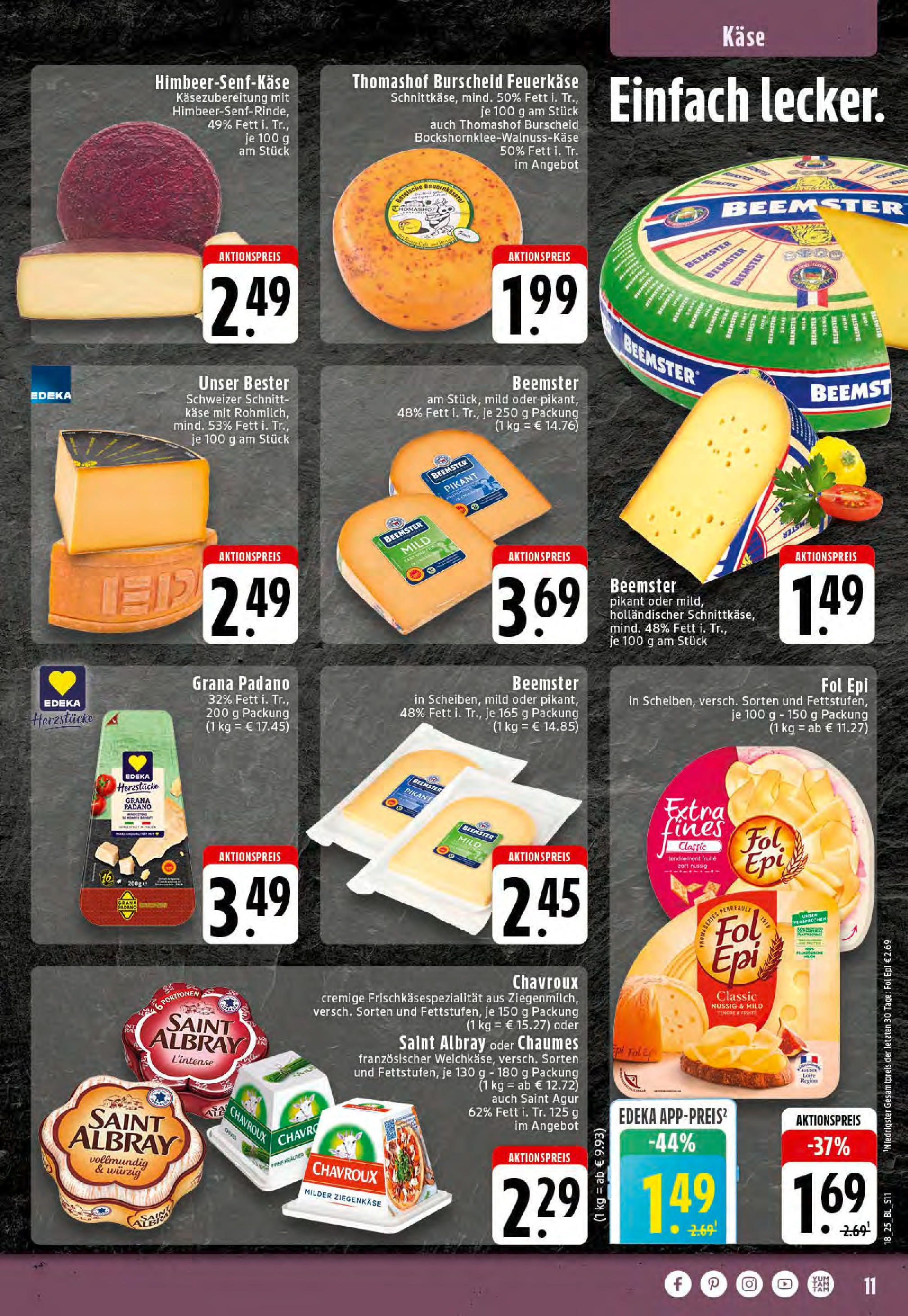Edeka - EDEKA: Wochenangebote (ab 27.04.2025) » Angebote Online | Seite: 11 | Produkte: Käse, Ziegenkäse Edeka - EDEKA: Wochenangebote (ab 27.04.2025) » Angebote Online | Seite: 11 | Produkte: Käse, Ziegenkäse