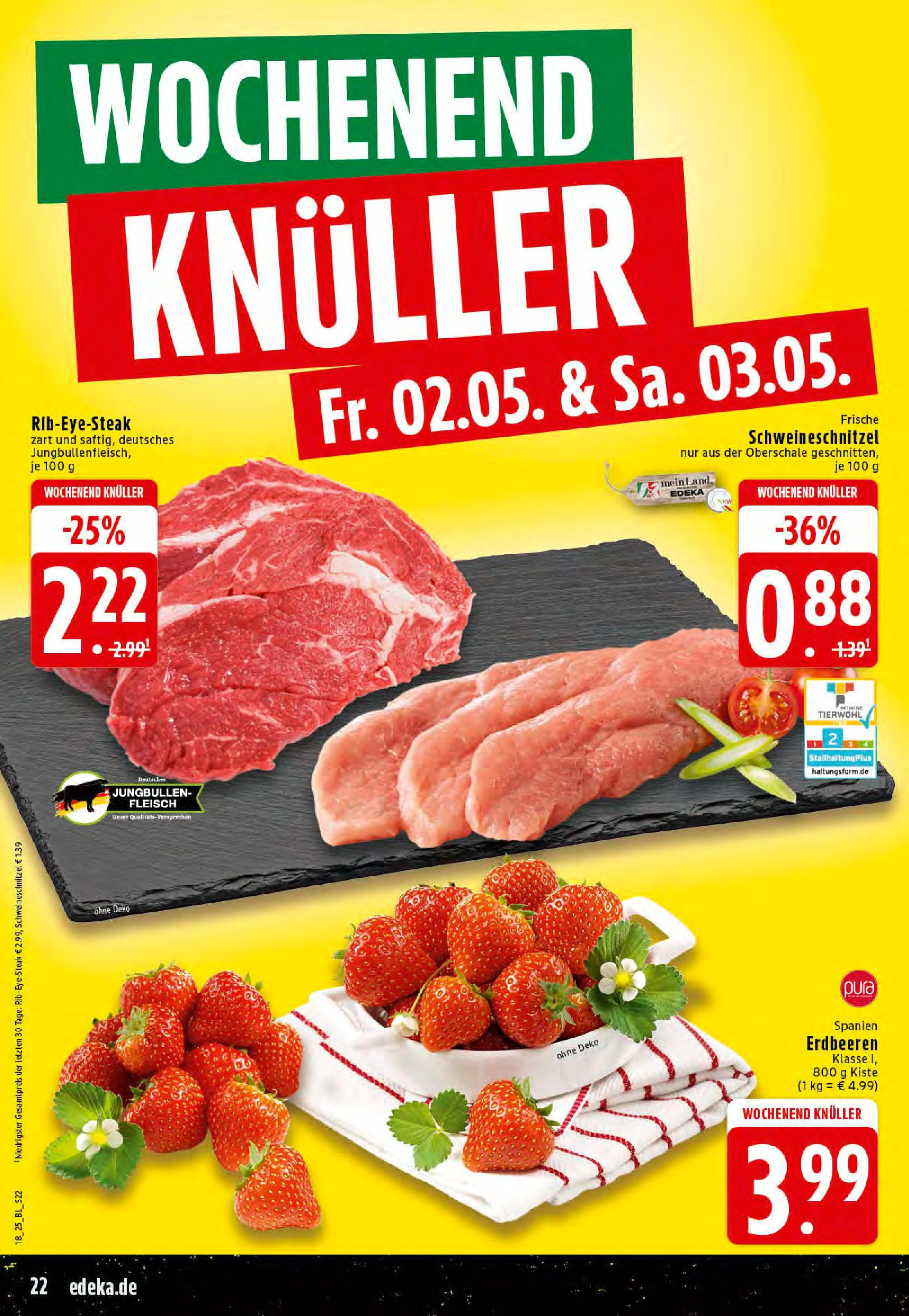 Edeka - EDEKA: Wochenangebote (ab 27.04.2025) » Angebote Online | Seite: 22 | Produkte: Steak, Erdbeeren, Fleisch Edeka - EDEKA: Wochenangebote (ab 27.04.2025) » Angebote Online | Seite: 22 | Produkte: Steak, Erdbeeren, Fleisch