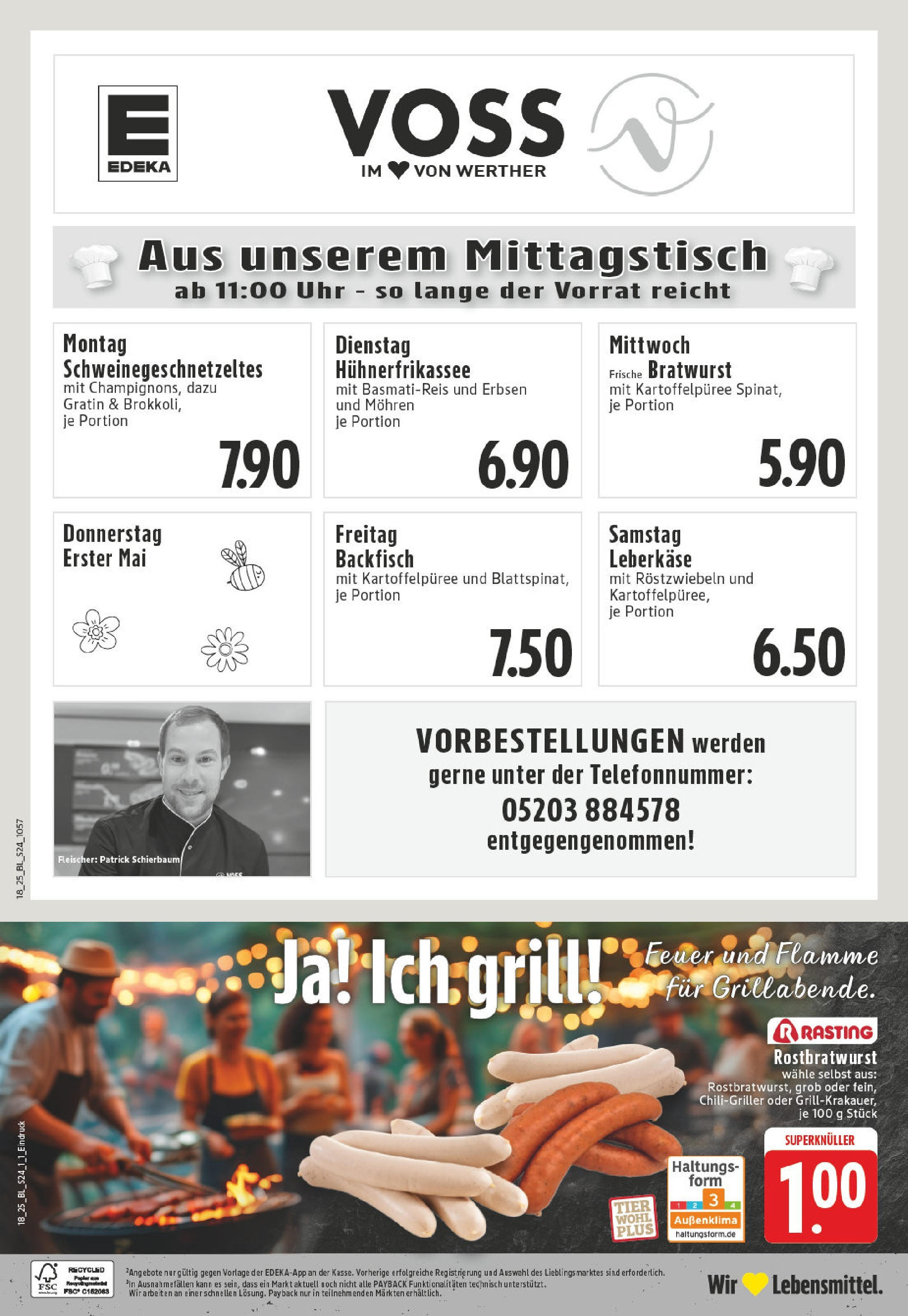 Edeka - EDEKA: Wochenangebote (ab 27.04.2025) » Angebote Online | Seite: 24 | Produkte: Grill, Bratwurst, Mohren, Leberkase Edeka - EDEKA: Wochenangebote (ab 27.04.2025) » Angebote Online | Seite: 24 | Produkte: Grill, Bratwurst, Mohren, Leberkase
