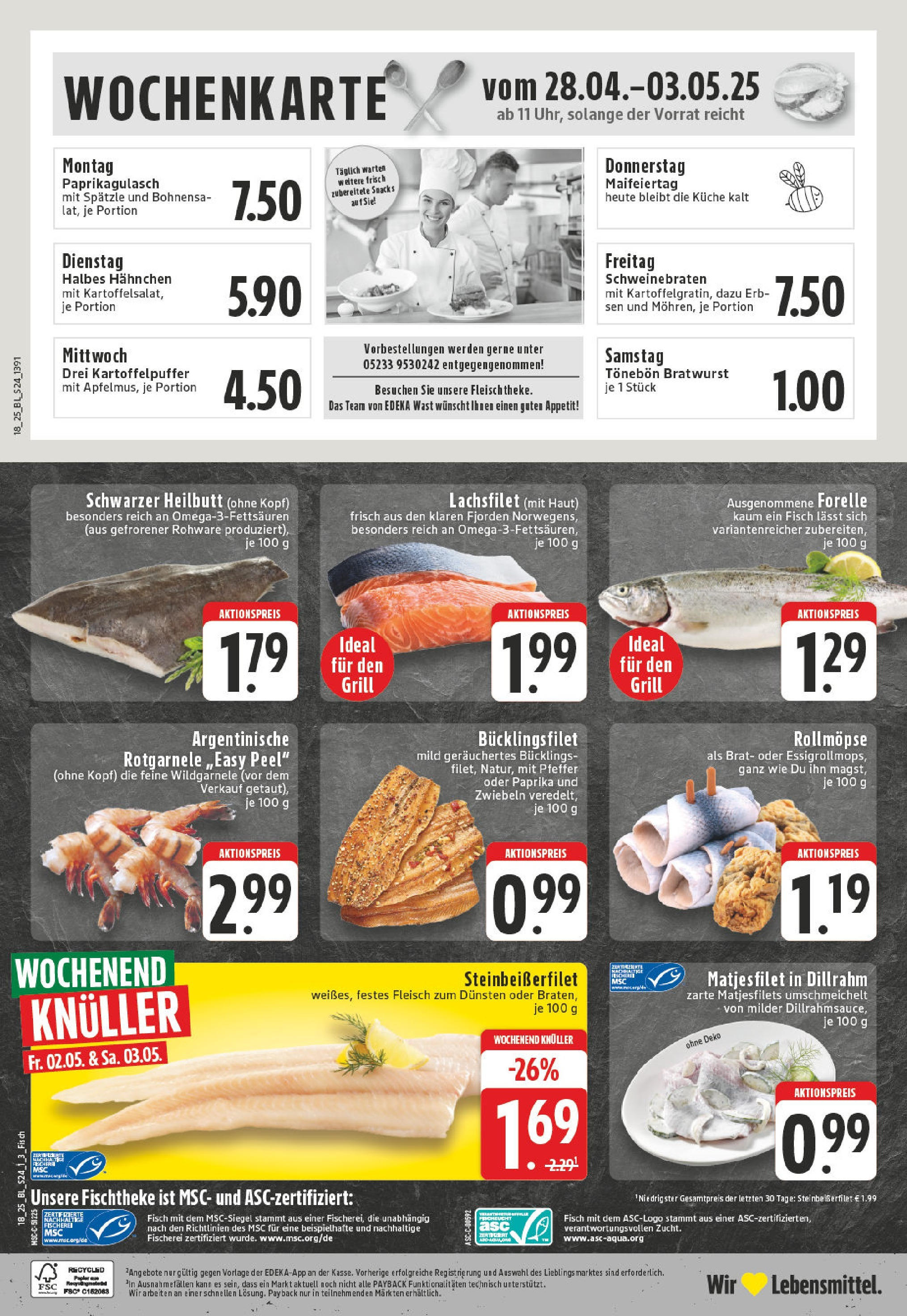 Edeka - EDEKA: Wochenangebote (ab 27.04.2025) » Angebote Online | Seite: 24 | Produkte: Grill, Bratwurst, Pfeffer, Erbsen Edeka - EDEKA: Wochenangebote (ab 27.04.2025) » Angebote Online | Seite: 24 | Produkte: Grill, Bratwurst, Pfeffer, Erbsen