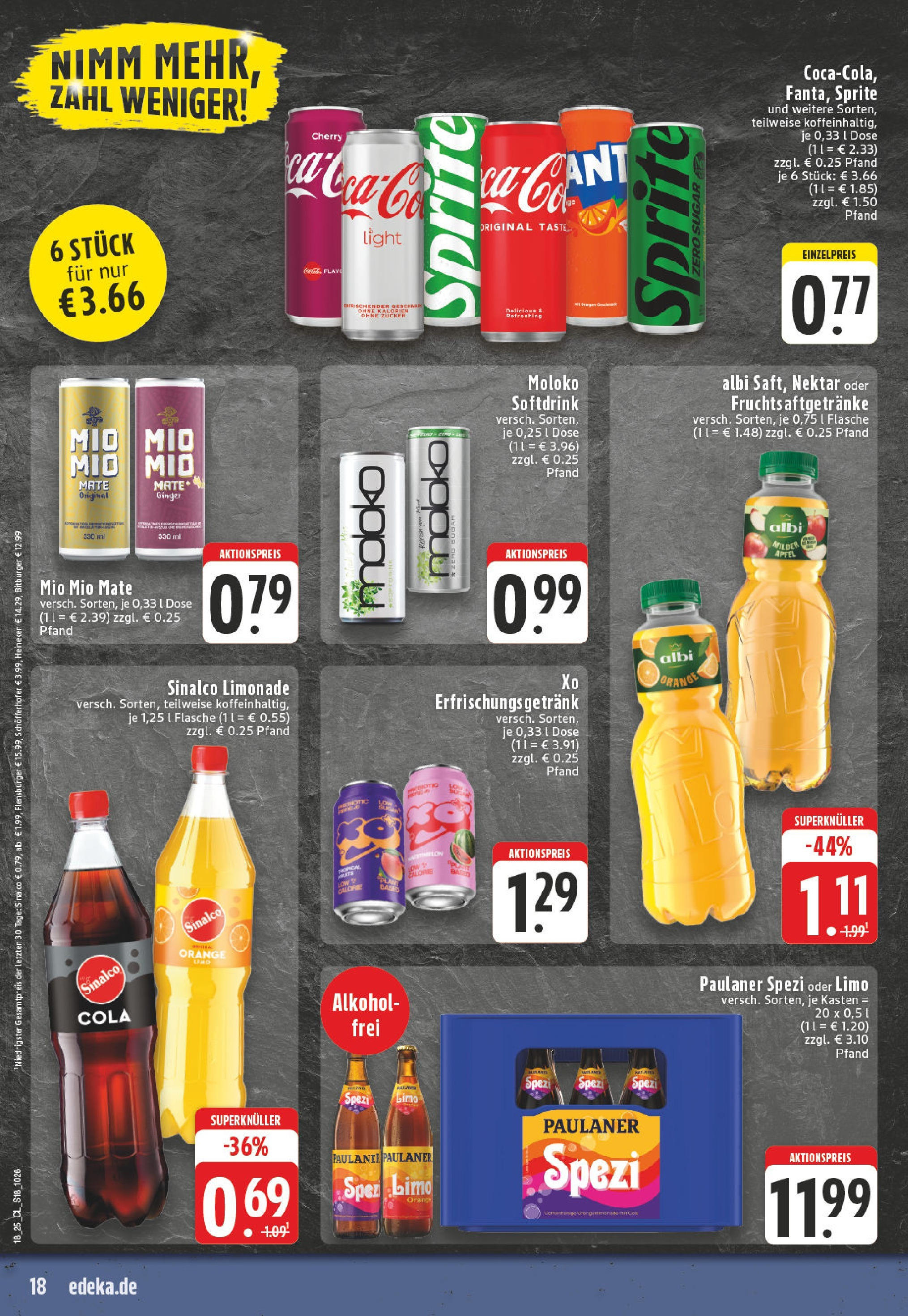 Edeka - EDEKA: Wochenangebote (ab 27.04.2025) » Angebote Online | Seite: 18 | Produkte: Paulaner spezi, Äpfel, Limonade, Heineken Edeka - EDEKA: Wochenangebote (ab 27.04.2025) » Angebote Online | Seite: 18 | Produkte: Paulaner spezi, Äpfel, Limonade, Heineken