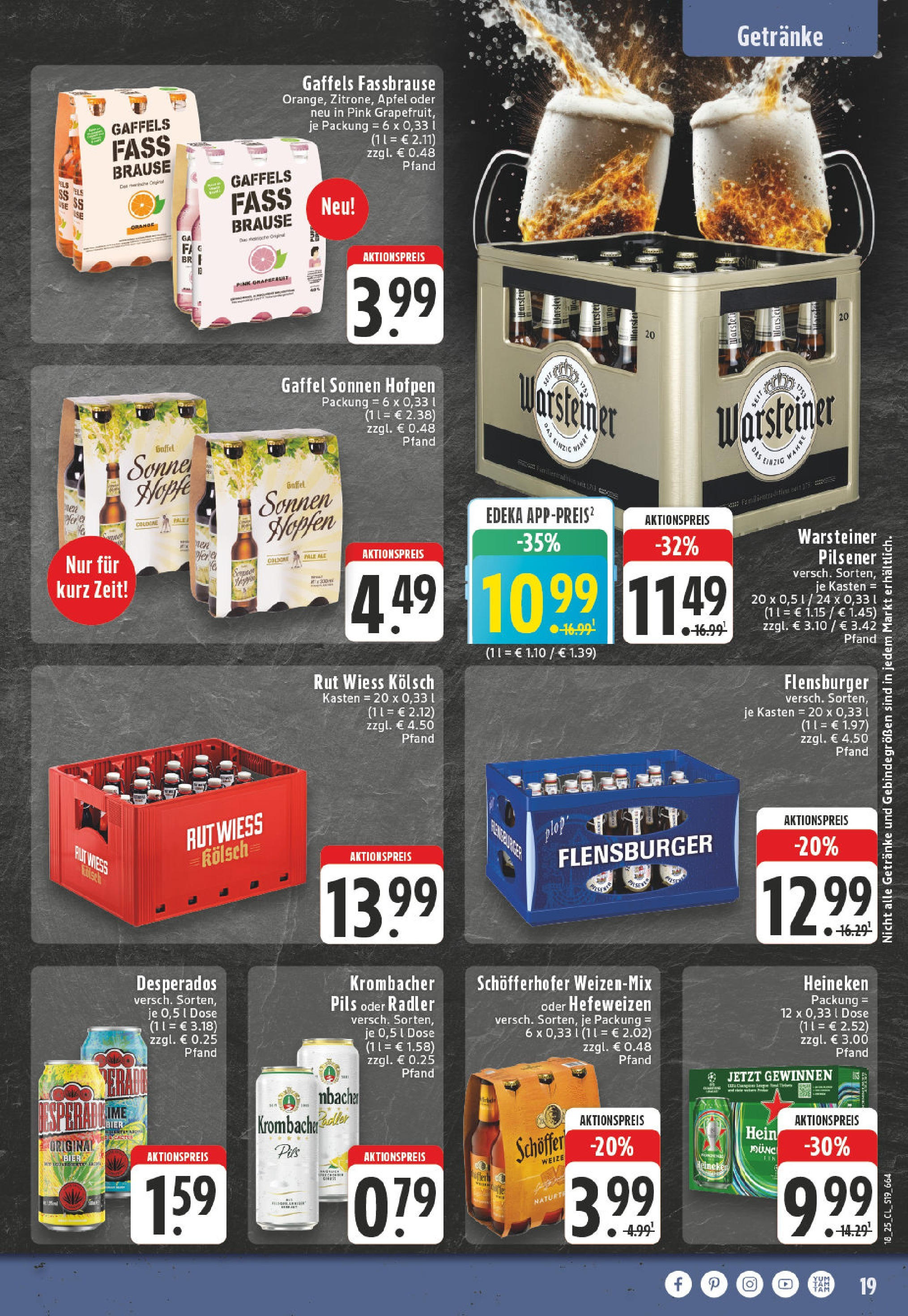 Edeka - EDEKA: Wochenangebote (ab 27.04.2025) » Angebote Online | Seite: 19 | Produkte: Äpfel, Desperados, Krombacher, Fassbrause Edeka - EDEKA: Wochenangebote (ab 27.04.2025) » Angebote Online | Seite: 19 | Produkte: Äpfel, Desperados, Krombacher, Fassbrause