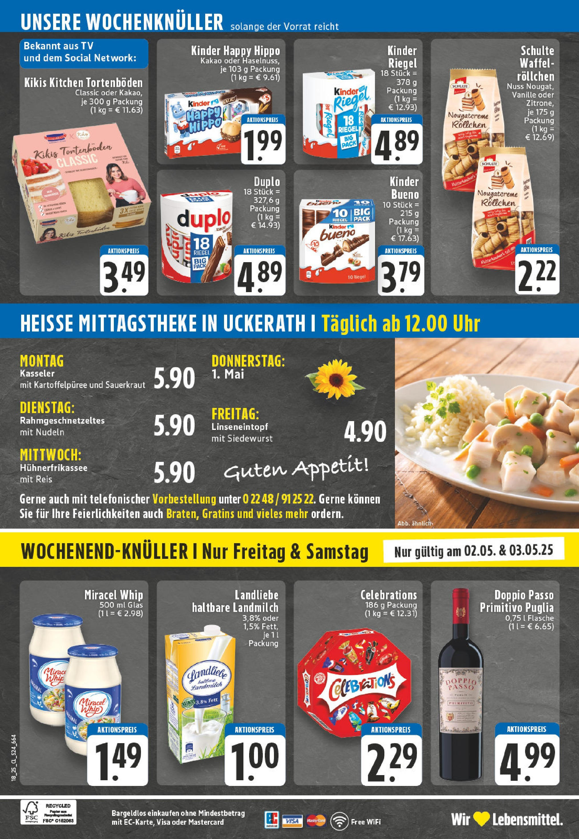 Edeka - EDEKA: Wochenangebote (ab 27.04.2025) » Angebote Online | Seite: 24 | Produkte: Kinder bueno, Kinder riegel, Reis, TV Edeka - EDEKA: Wochenangebote (ab 27.04.2025) » Angebote Online | Seite: 24 | Produkte: Kinder bueno, Kinder riegel, Reis, TV