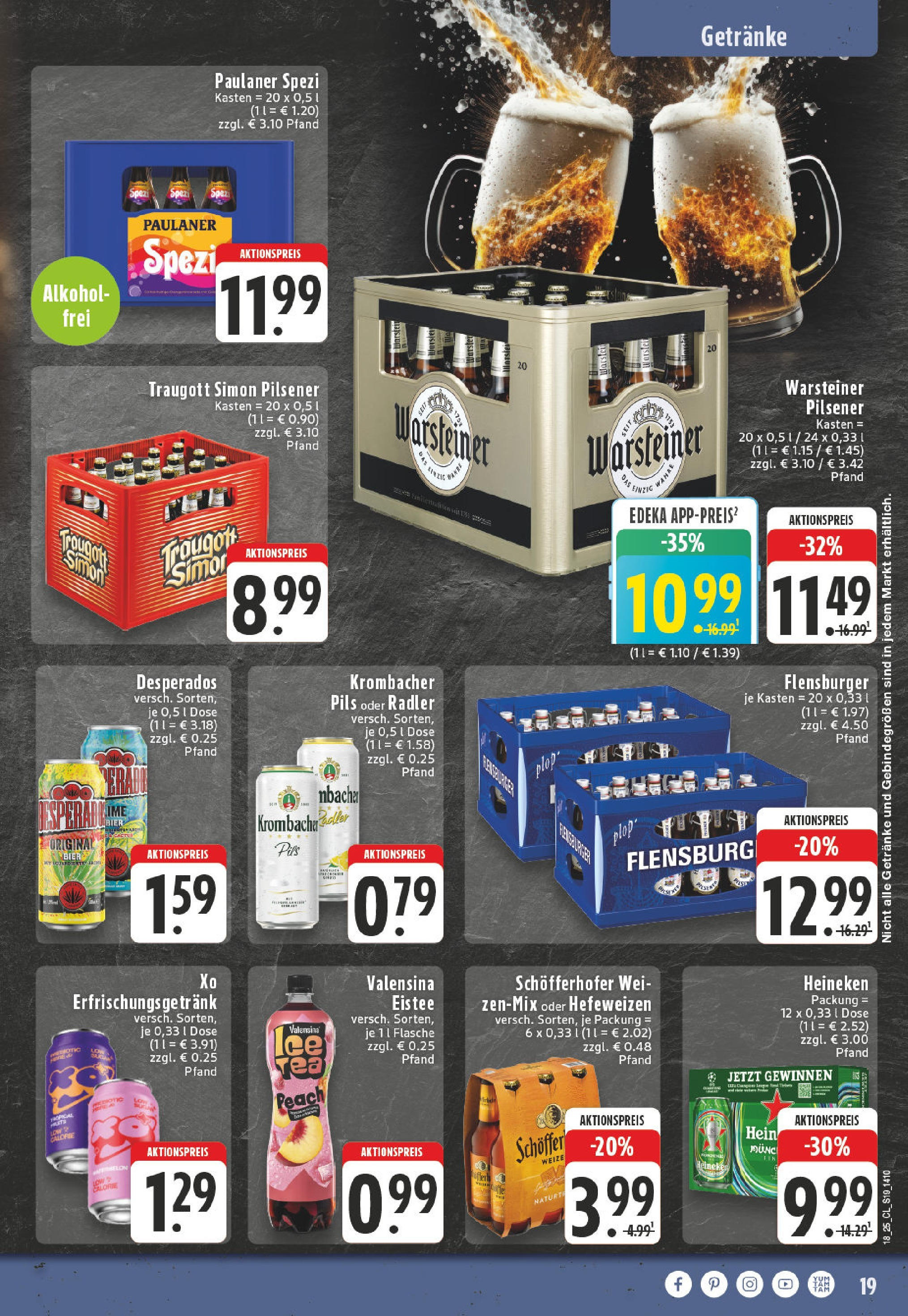 Edeka - EDEKA: Wochenangebote (ab 27.04.2025) » Angebote Online | Seite: 19 | Produkte: Bier, Pils, Desperados, Krombacher Edeka - EDEKA: Wochenangebote (ab 27.04.2025) » Angebote Online | Seite: 19 | Produkte: Bier, Pils, Desperados, Krombacher