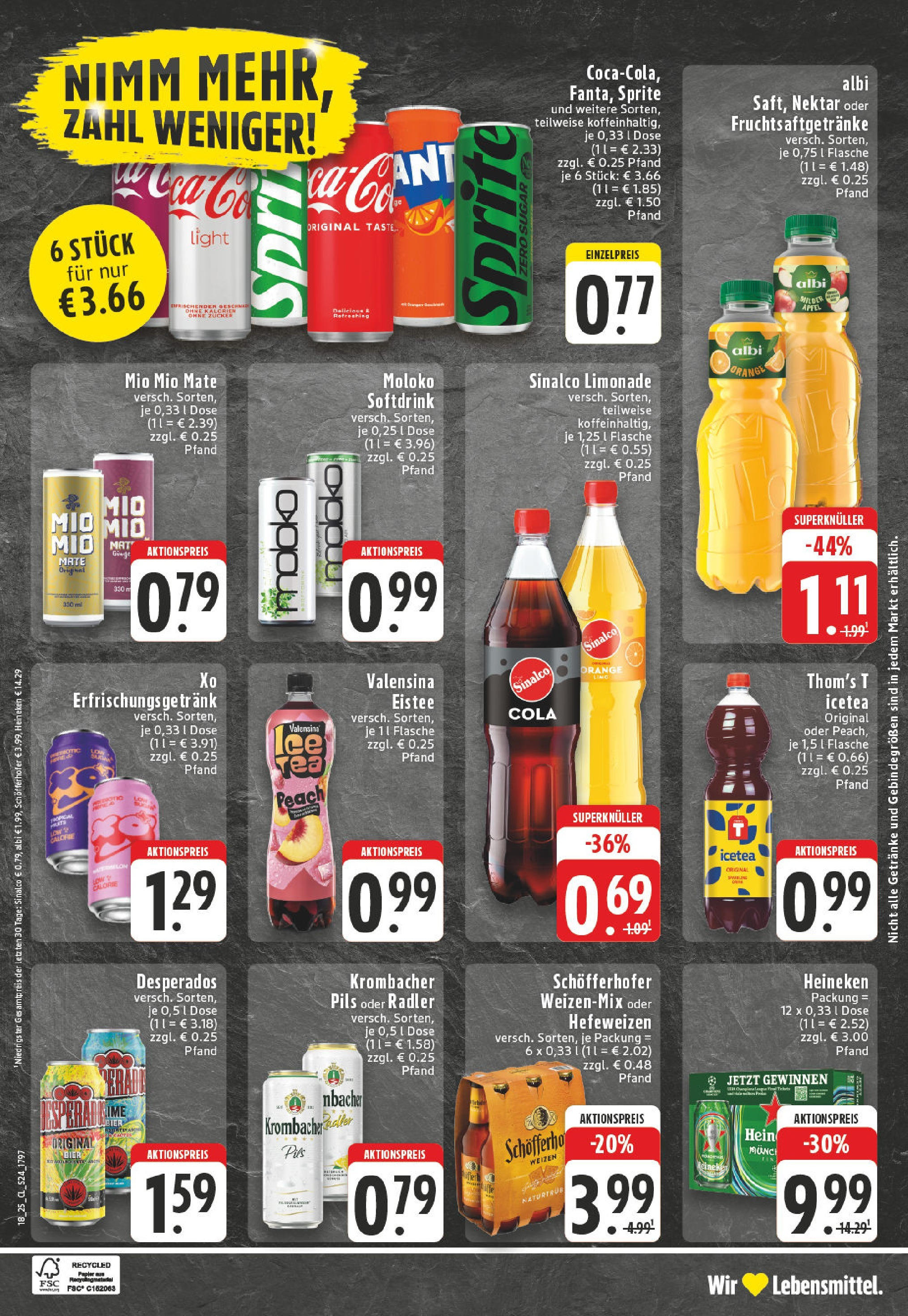 Edeka - EDEKA: Wochenangebote (ab 27.04.2025) » Angebote Online | Seite: 26 | Produkte: Bier, Äpfel, Limonade, Krombacher