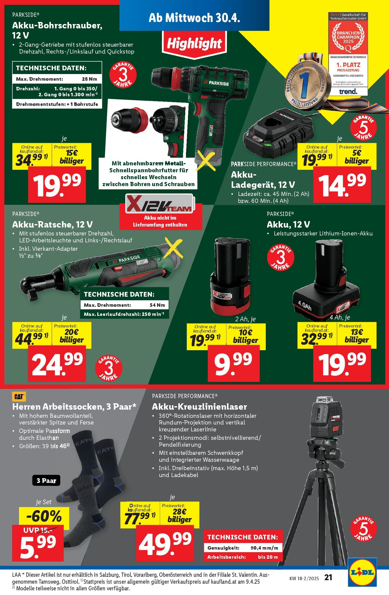 Lidl Flugblatt - Salzburg, Jenbach, Dornbirn ab 29.04.2025 - Angebote ab donnerstag | Seite: 25
