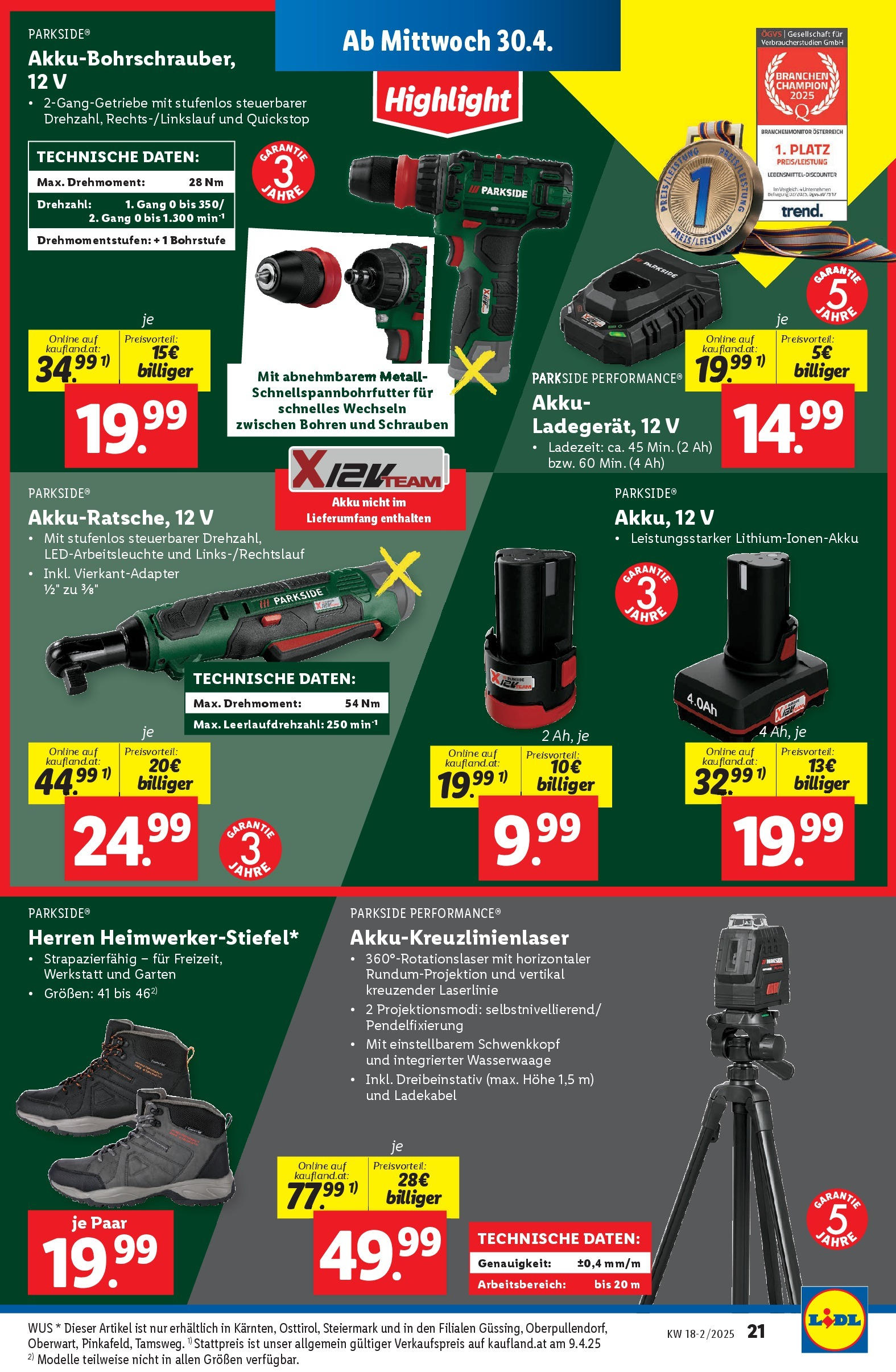 Lidl Flugblatt - Graz, Klagenfurt, Neunkirchen ab 29.04.2025 - Angebote ab donnerstag | Seite: 25