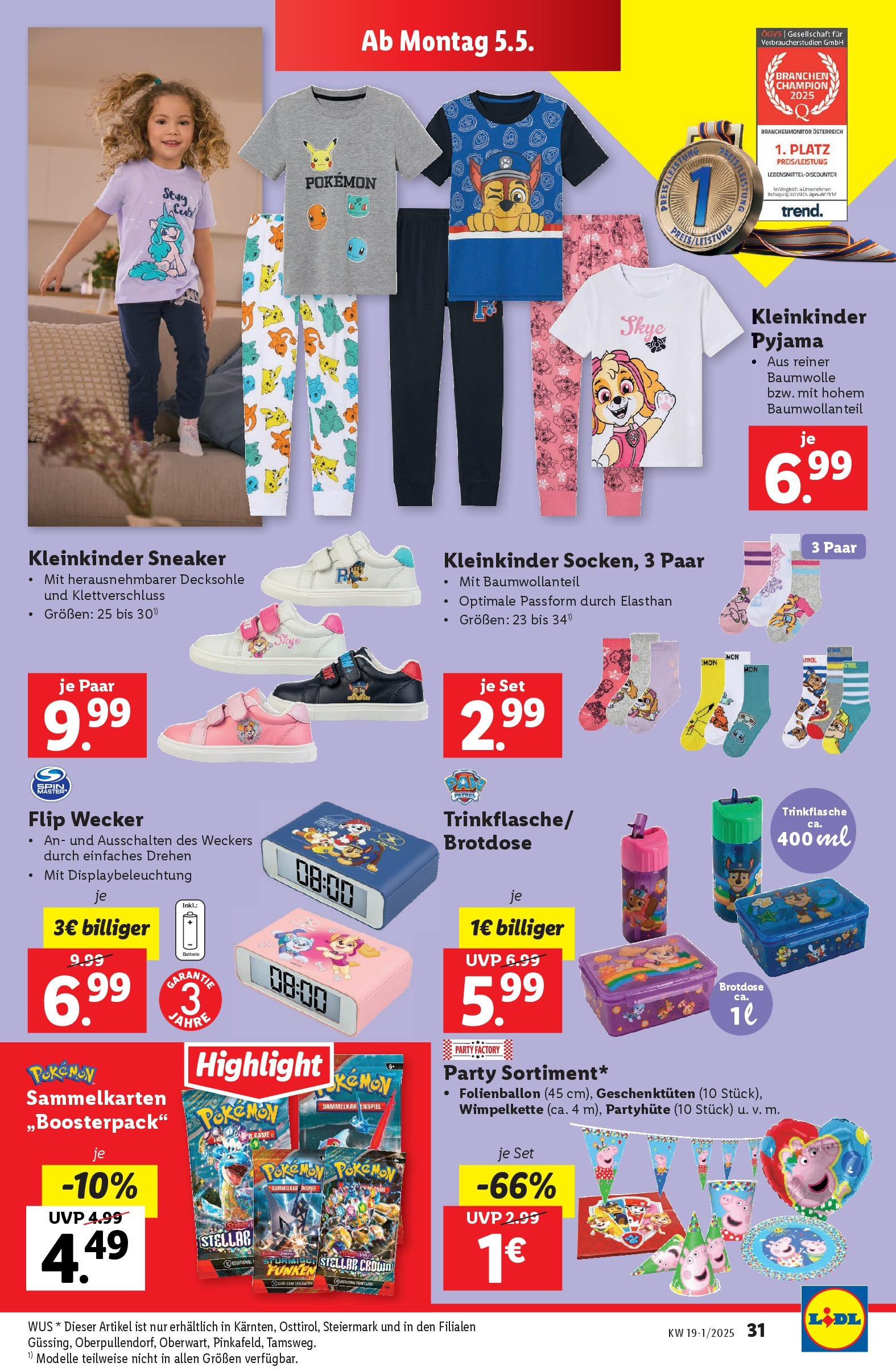 Lidl Flugblatt - Graz, Klagenfurt, Neunkirchen ab 29.04.2025 - Angebote ab donnerstag | Seite: 37 | Produkte: Pyjama, Wecker