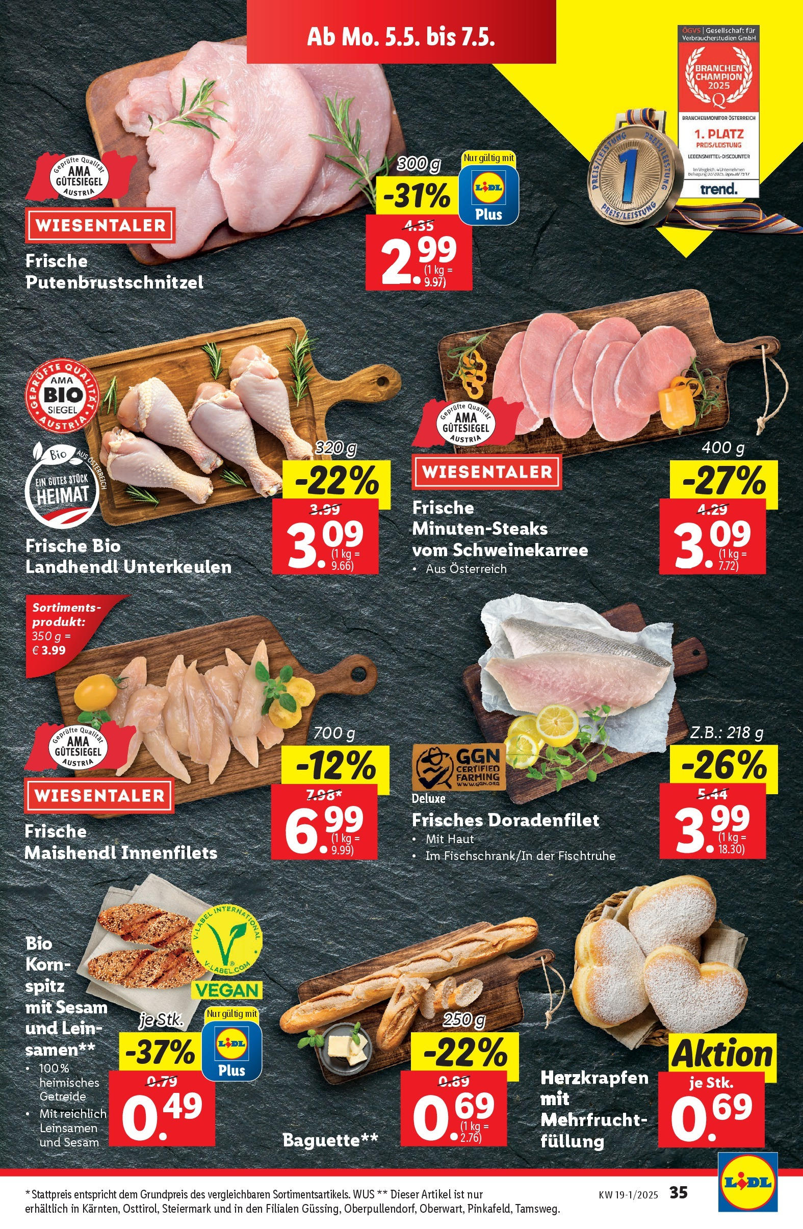 Lidl Flugblatt - Graz, Klagenfurt, Neunkirchen ab 29.04.2025 - Angebote ab donnerstag | Seite: 40 | Produkte: Getreide, Jääkaappipakastin