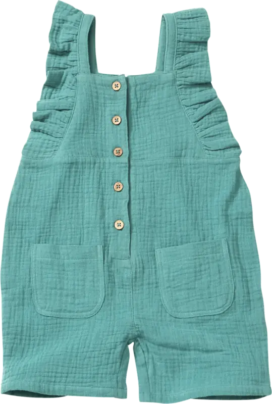 ALANA Overall mit Rüschen aus Musselin, türkis, Gr. 98