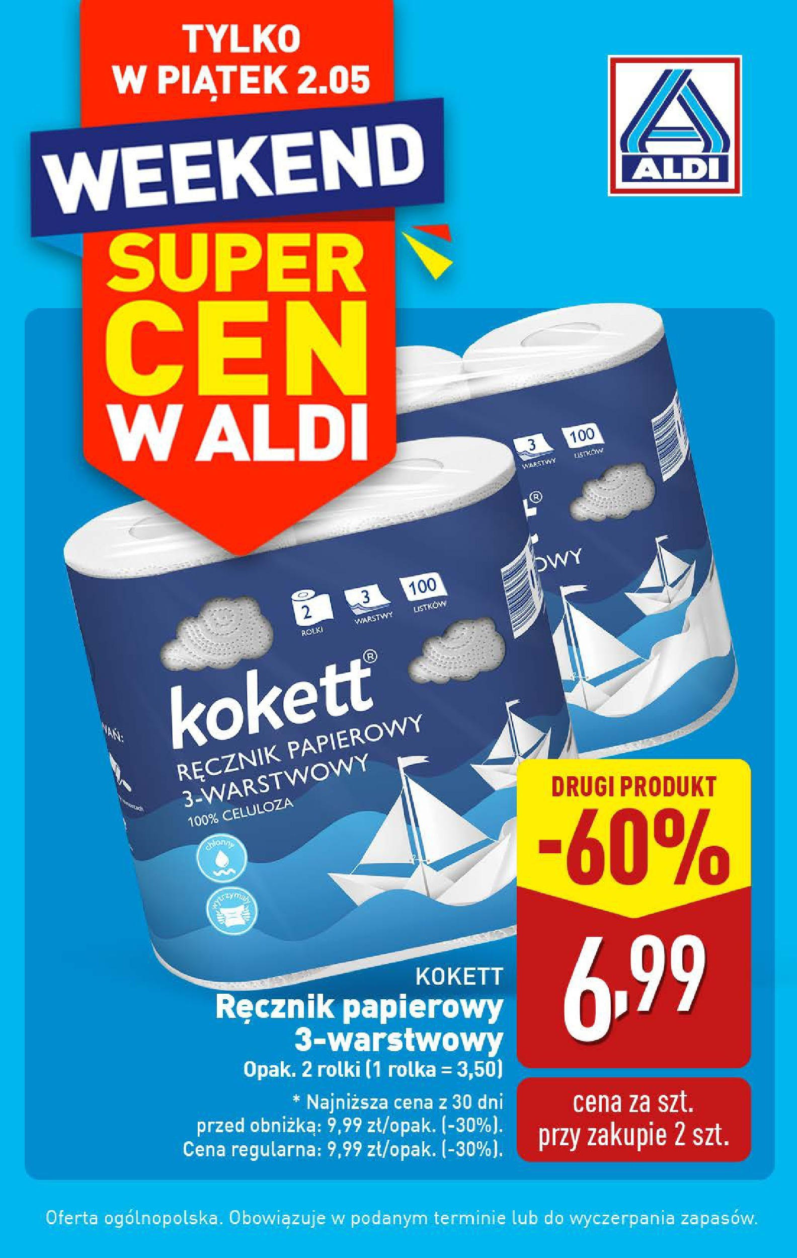 Aldi Gazetka - Tylko w piątek od 02.05.2025 - Ulotka PDF, promocje | Strona: 4 | Produkty: Rolki, Ręcznik papierowy