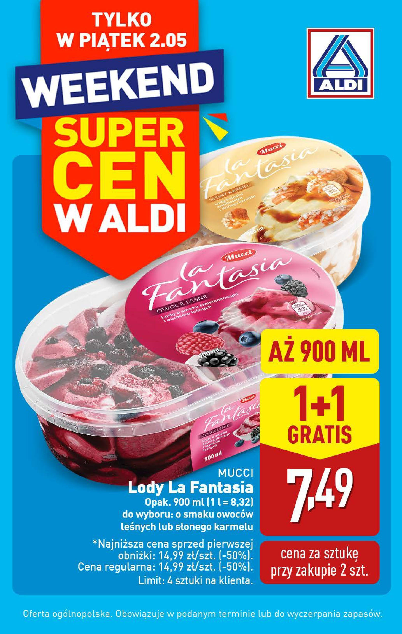 Aldi Gazetka - Tylko w piątek od 02.05.2025 - Ulotka PDF, promocje | Strona: 5 | Produkty: Lody, Owoce