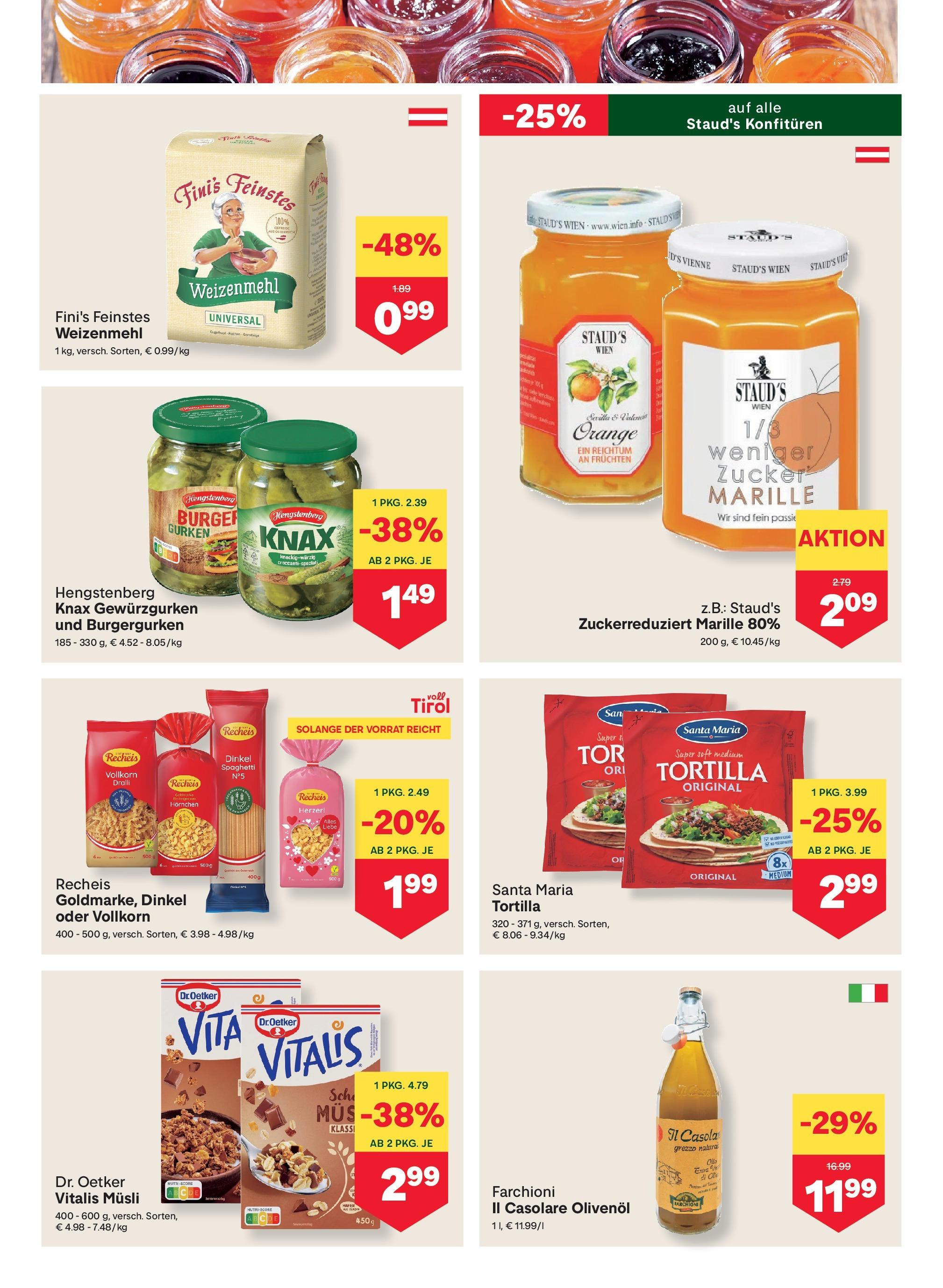 MPREIS Tirol von 30.04.2025 - Aktuelle Angebote | Seite: 9 | Produkte: Gurken, Zucker, Hajdina liszt