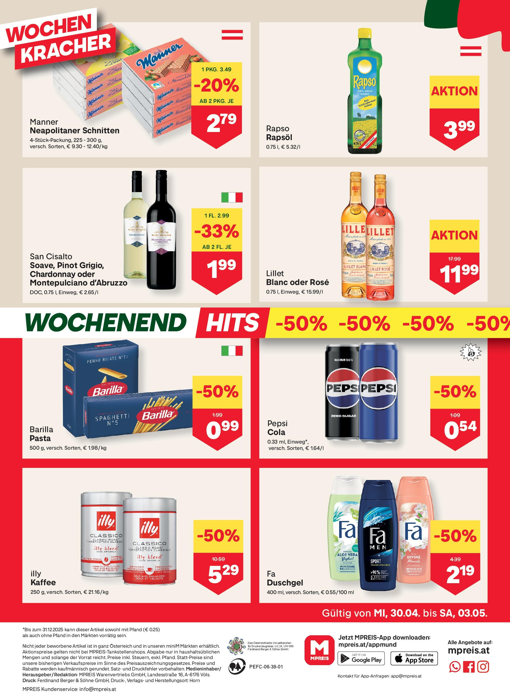 MPREIS Tirol von 30.04.2025 - Aktuelle Angebote | Seite: 12 | Produkte: Pasta, Zitrone, Hajdina liszt, Duschgel