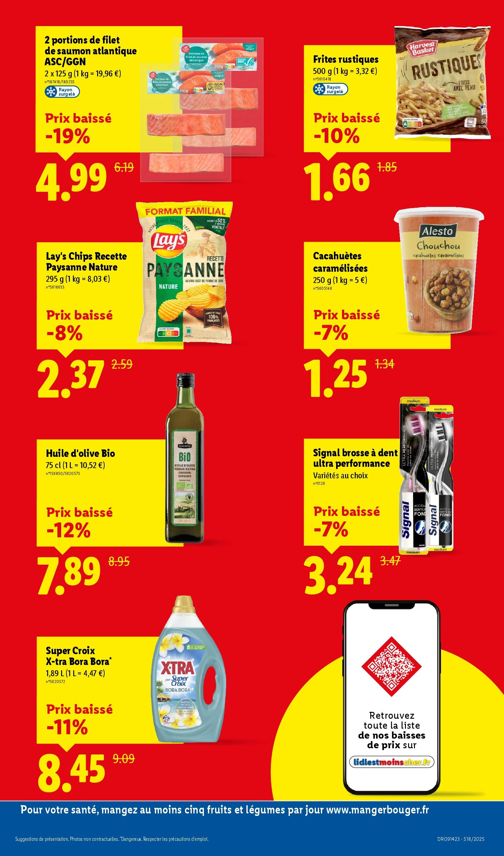 Catalogue LIDL du 29/04/2025 | Promo prospectus en ligne | Page: 17 | Produits: Frites, Filet de saumon, Huile d'olive bio, Saumon Catalogue LIDL du 29/04/2025 | Promo prospectus en ligne | Page: 17 | Produits: Frites, Filet de saumon, Huile d'olive bio, Saumon