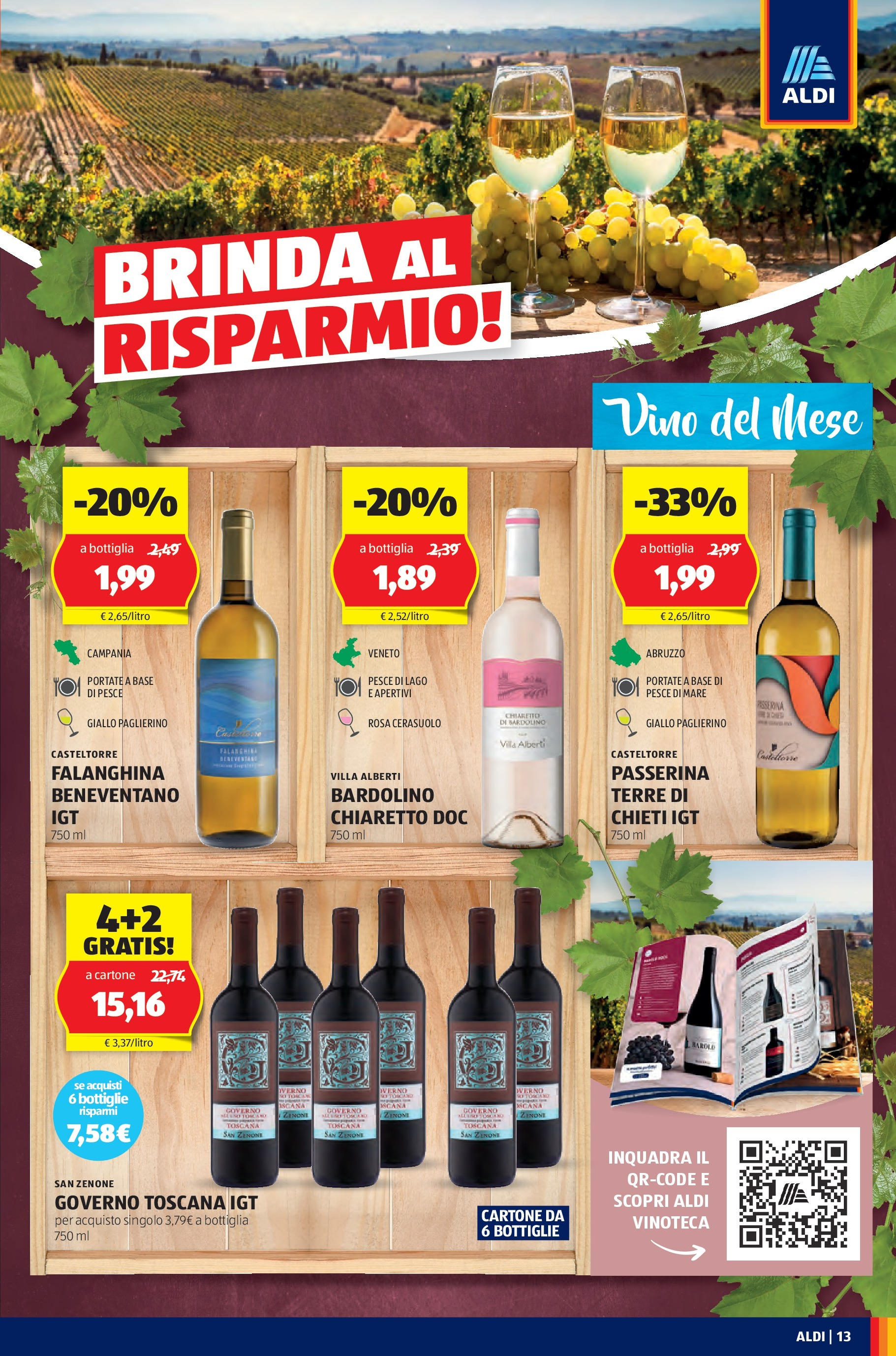 Nuovo Aldi - Regione che vai dal 27/04/2025 > offerte anteprima 🛍️ | Pagina: 13 | Prodotti: Pesce, Vino, Bottiglia