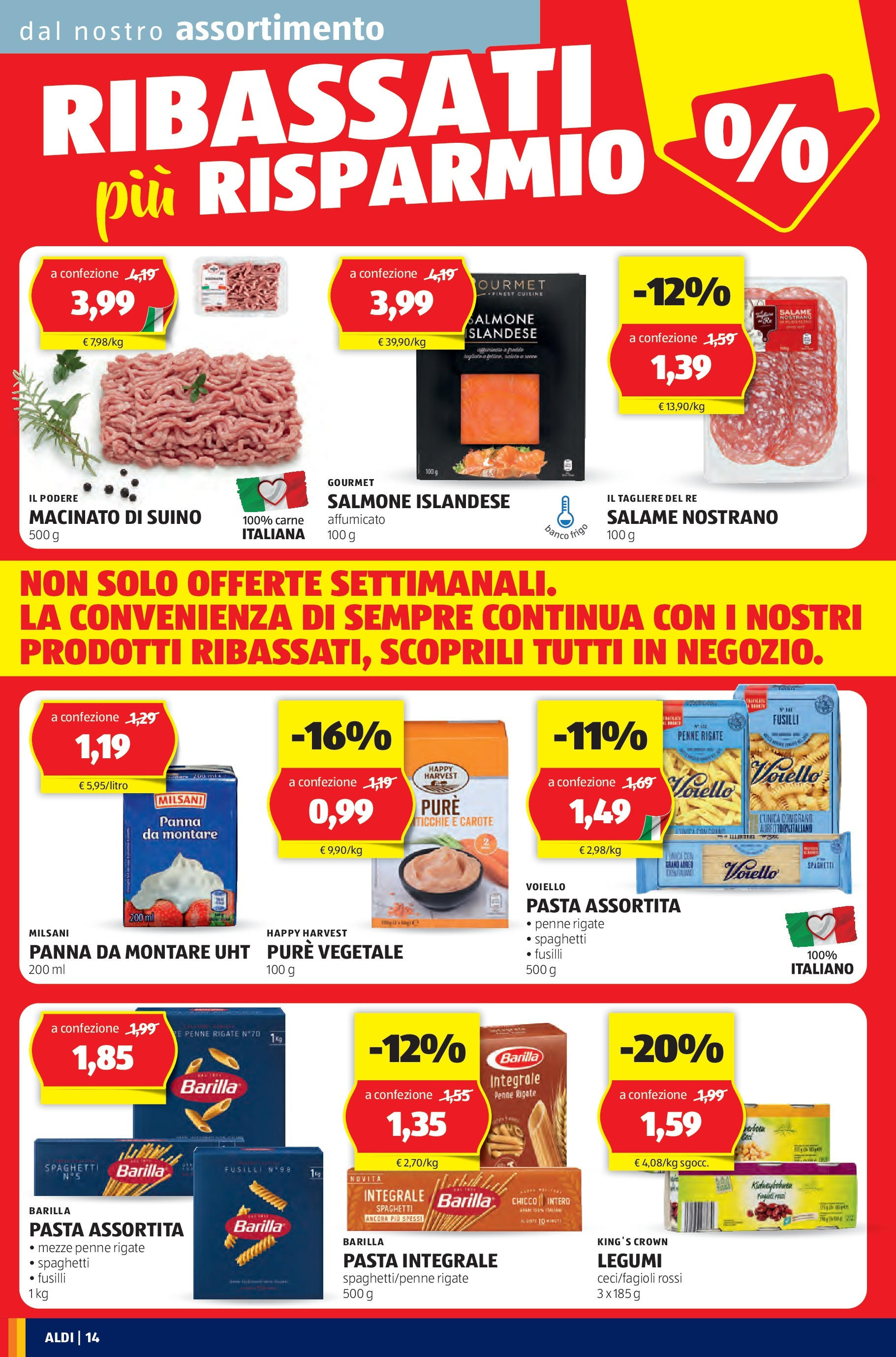 Nuovo Aldi - Regione che vai dal 27/04/2025 > offerte anteprima 🛍️ | Pagina: 14 | Prodotti: Legumi, Carote, Pasta, Fusilli
