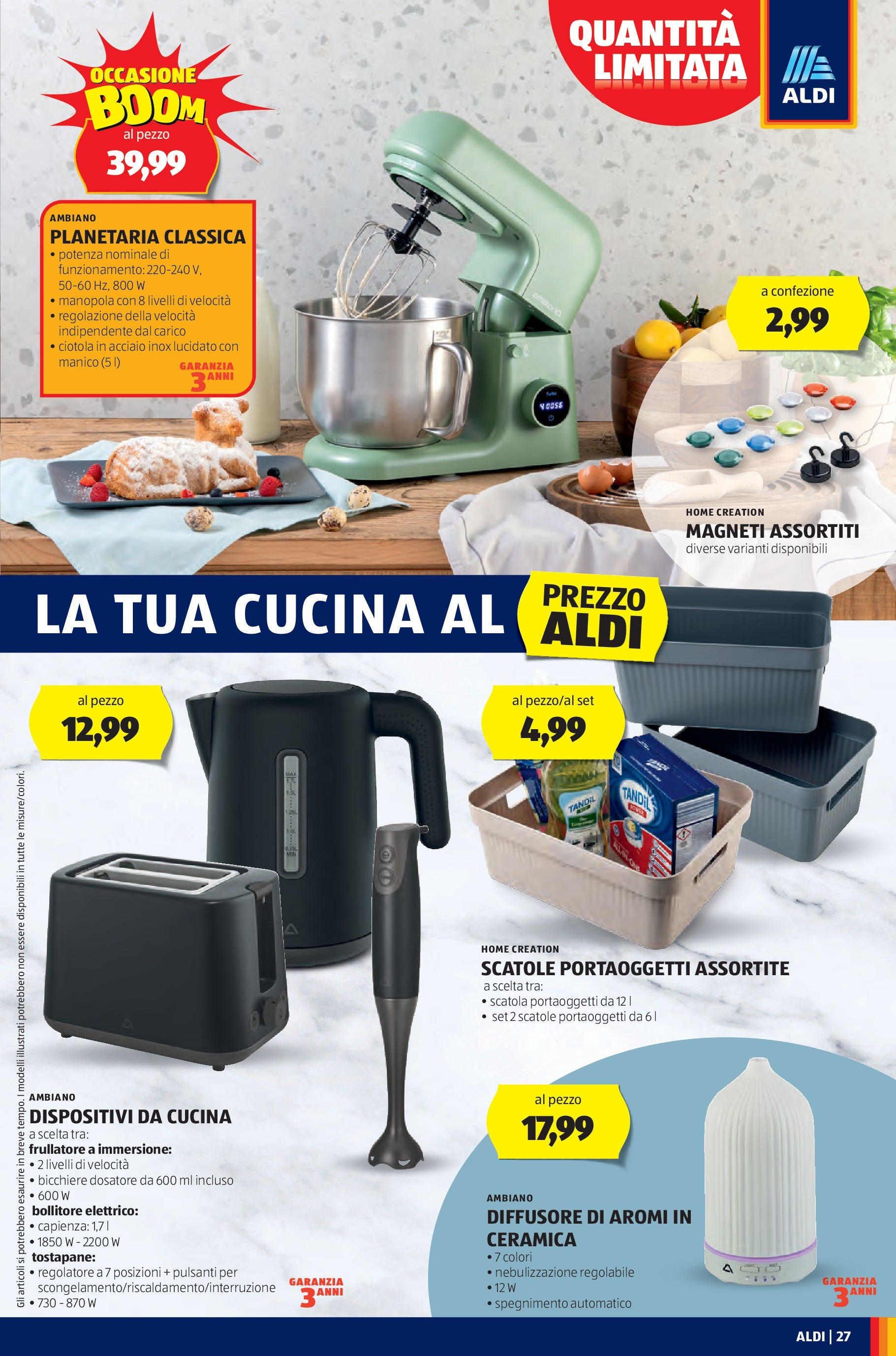 Nuovo Aldi - Regione che vai dal 27/04/2025 > offerte anteprima 🛍️ | Pagina: 27 | Prodotti: Frullatore, Tostapane, Ciotola, Scatola